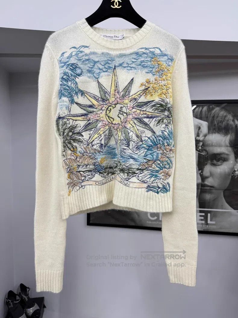 Dior Dior Infinite Dream Yellow Star Embroidery Knitwear sweate Size XXS / US 00 / IT 34 - 1 Thumbnail