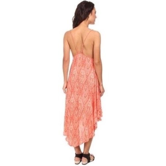Free People NWOT Free People Peach Asymmetrical Slip Dress | Coastal Cow Size S / US 4 / IT 40 - 7 Thumbnail