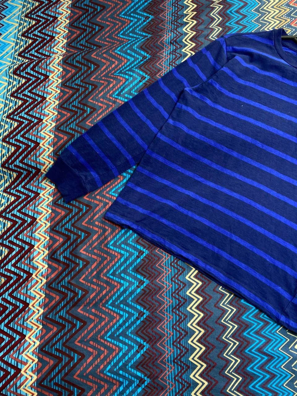 Polo Ralph Lauren striped blue Long Sleeve Polo Ralph Lauren logo Y2K Vintage Size US S / EU 44-46 / 1 - 5 Thumbnail