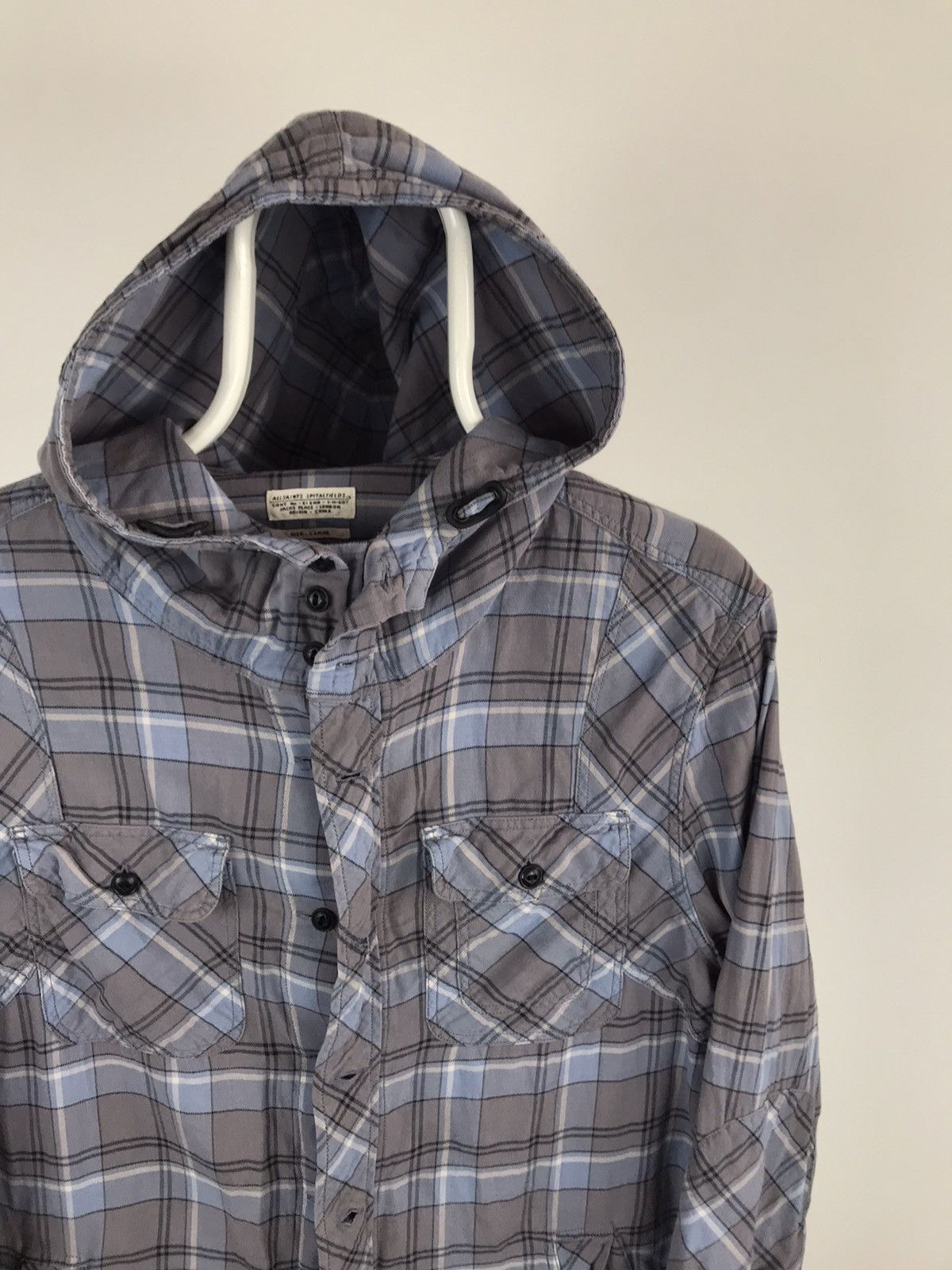 Allsaints All Saints Spitalfields Conscription Hooded Shirt Size US L / EU 52-54 / 3 - 2 Thumbnail