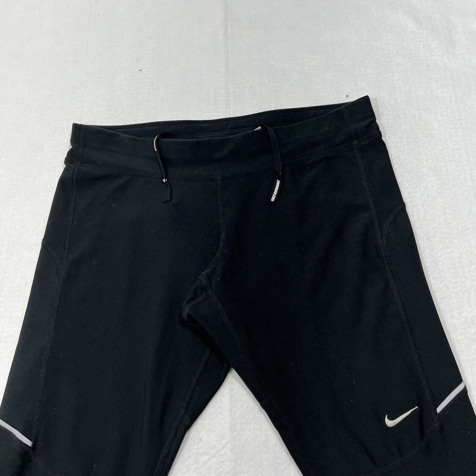 Nike Nike Dri Fit Medium Capri Athletic Running Black Leggings Size 32" / US 10 / IT 46 - 2 Thumbnail