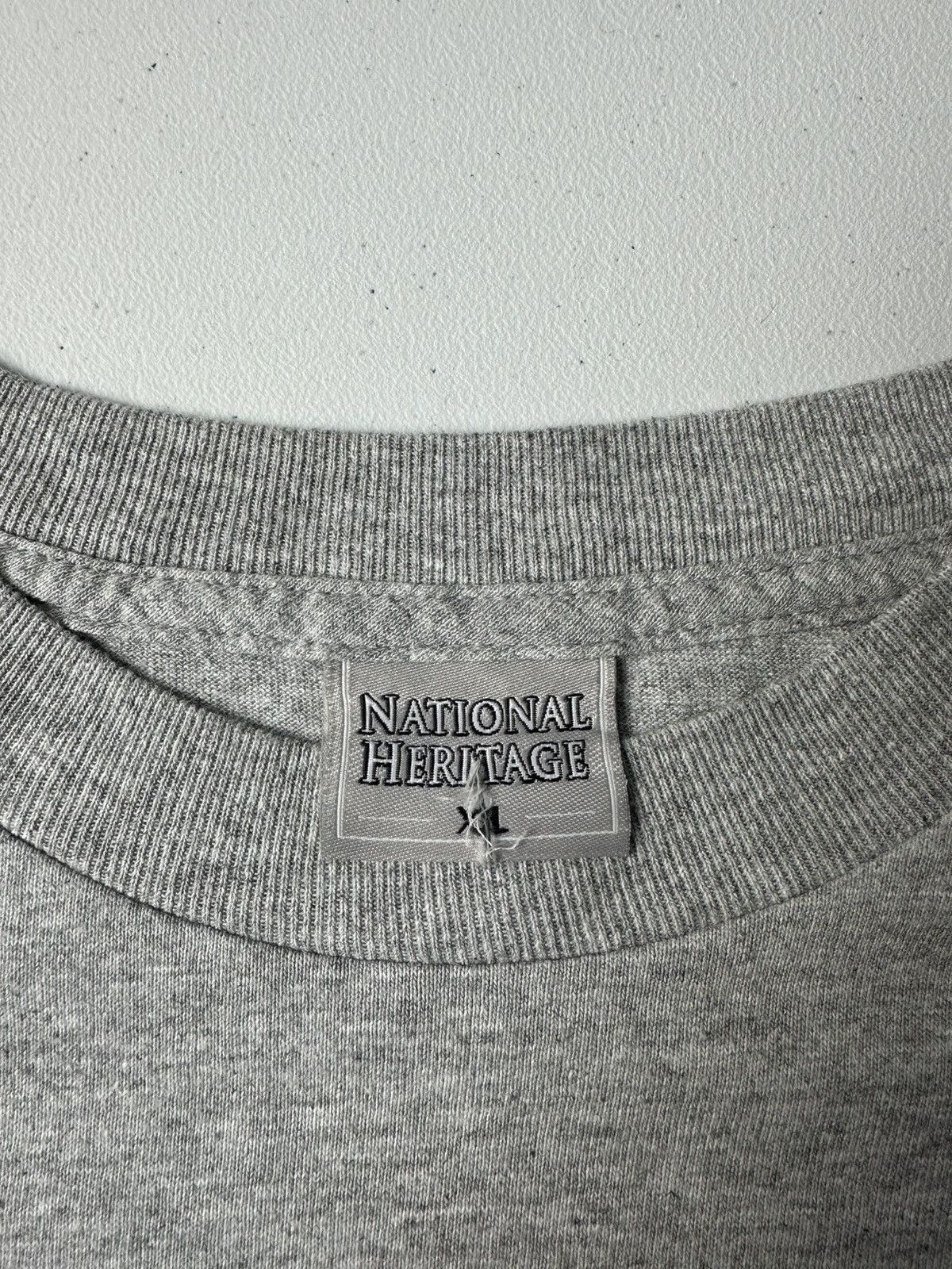 Band Tees × Vintage Y2k Vintage National Heritage Tee Box Logo Usa Flag Logo Size US XL / EU 56 / 4 - 6 Thumbnail