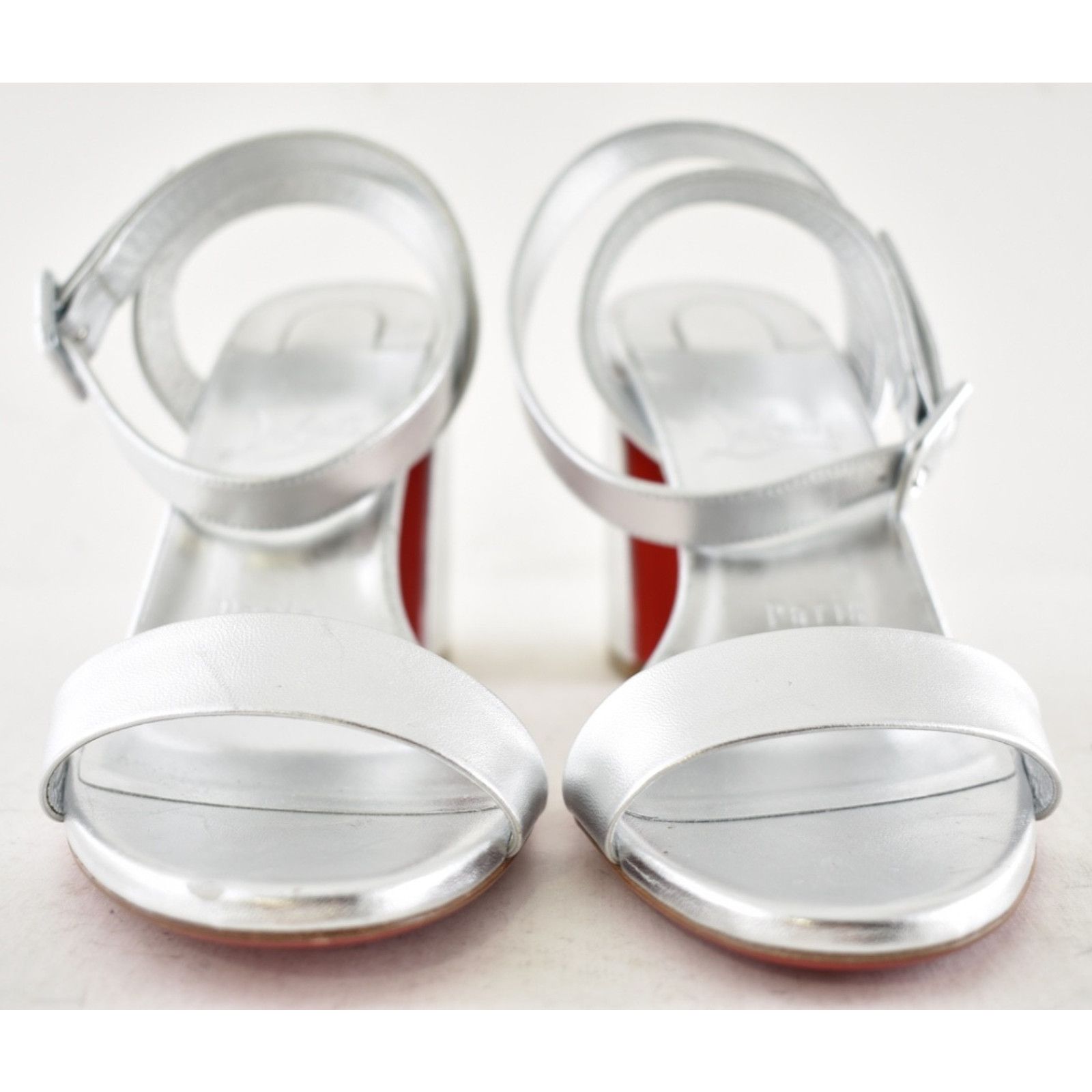 Christian Louboutin Christian Louboutin Miss Sabina 85 Silver Sandal 37 Size US 6 / IT 36 - 10 Thumbnail