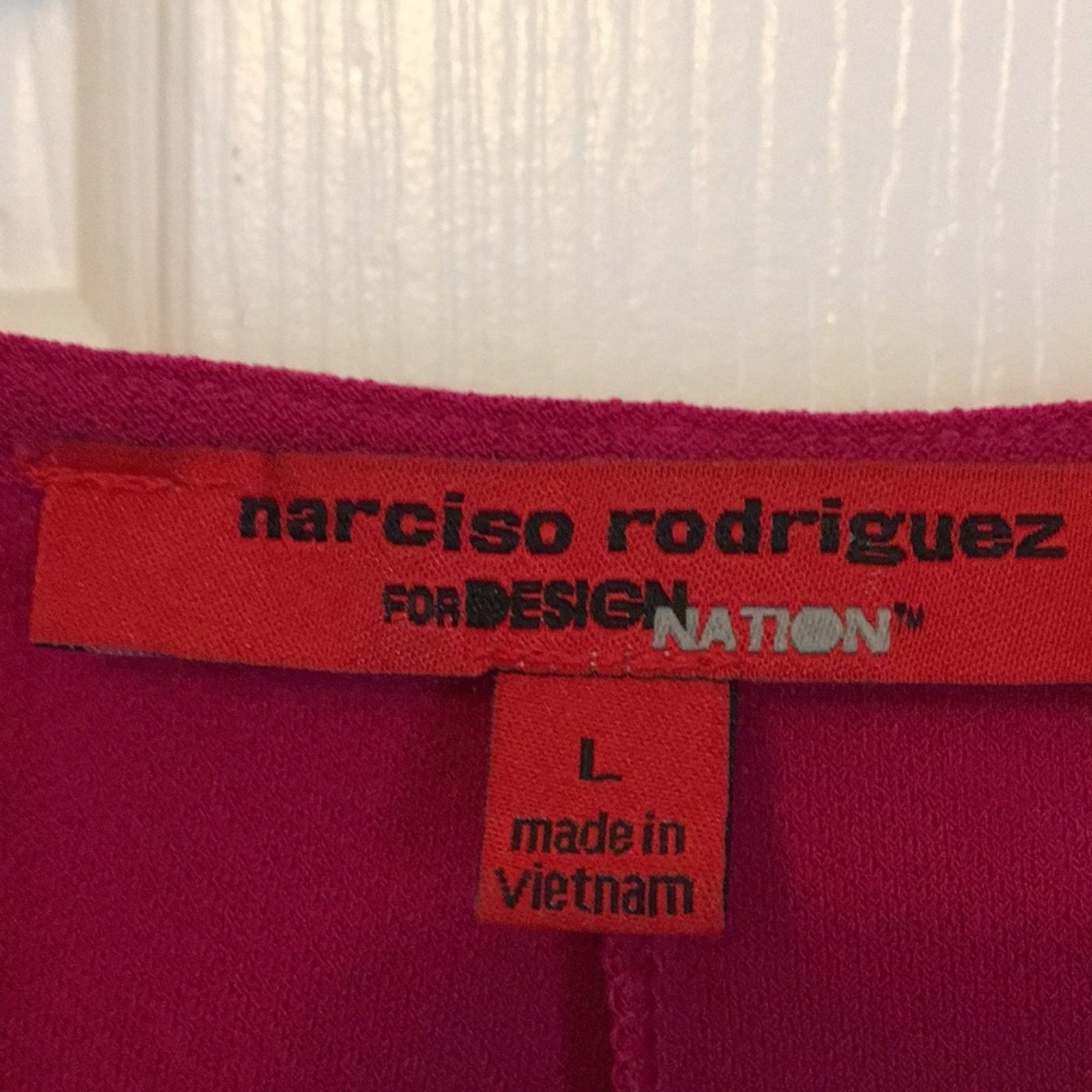 Other Narciso Rodriguez Large Fuchsia V-neck Ruched Bodice Size L / US 10 / IT 46 - 3 Thumbnail
