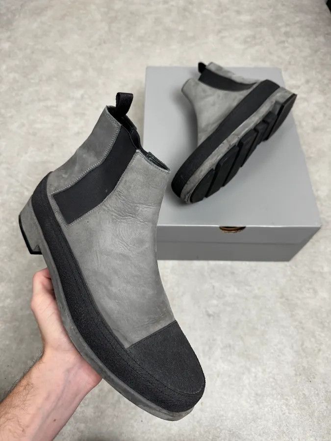 Balenciaga 2000s Balenciaga Grey Pure Leather Boots Size US 9 / EU 42 - 1 Thumbnail
