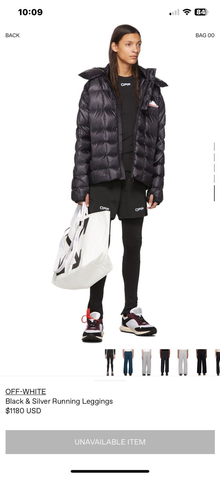 Off-White × Virgil Abloh Off-White Running L/S Tee Black Silver Size US M / EU 48-50 / 2 - 13 Thumbnail