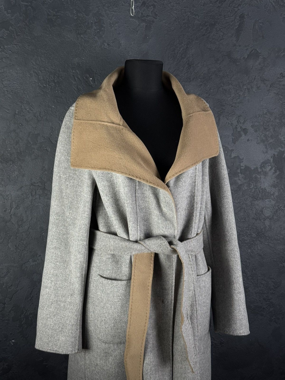 Weekend Max Mara Max Mara Cucito A Mano Wool Long Coat Belted Reversible Size XL / US 12-14 / IT 48-50 - 14 Thumbnail