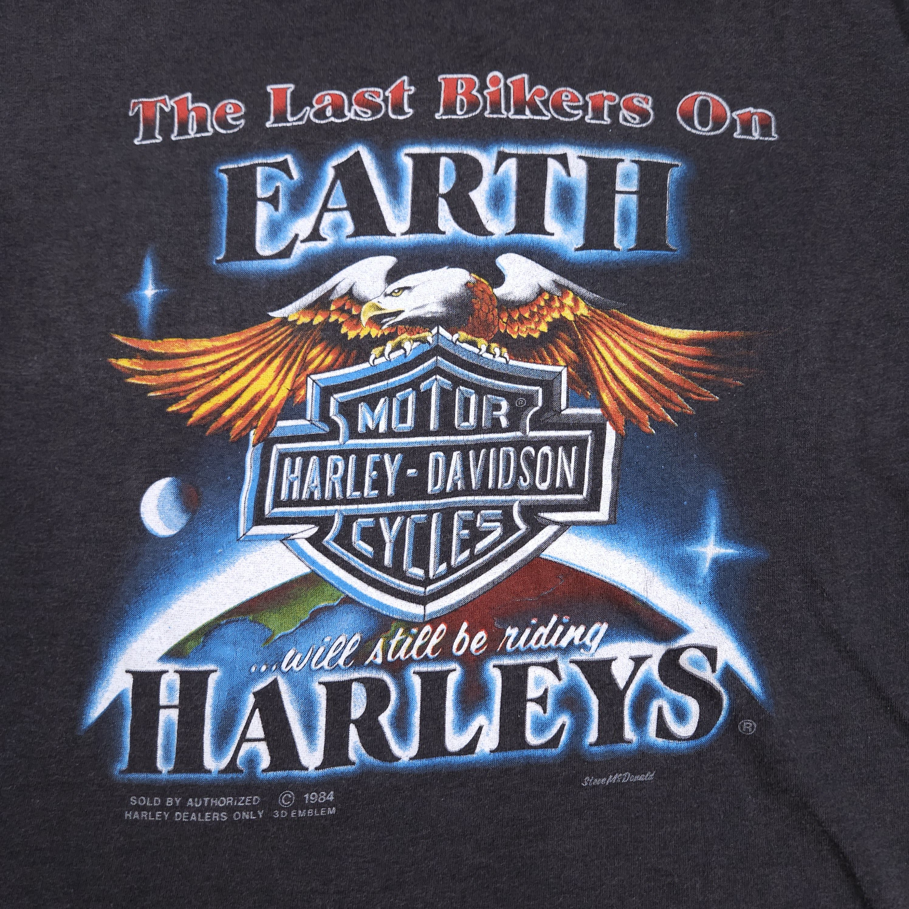 Harley Davidson 1984 Harley Davidson 3D Emblem Last Bikers On Earth Shirt Size US L / EU 52-54 / 3 - 2 Thumbnail