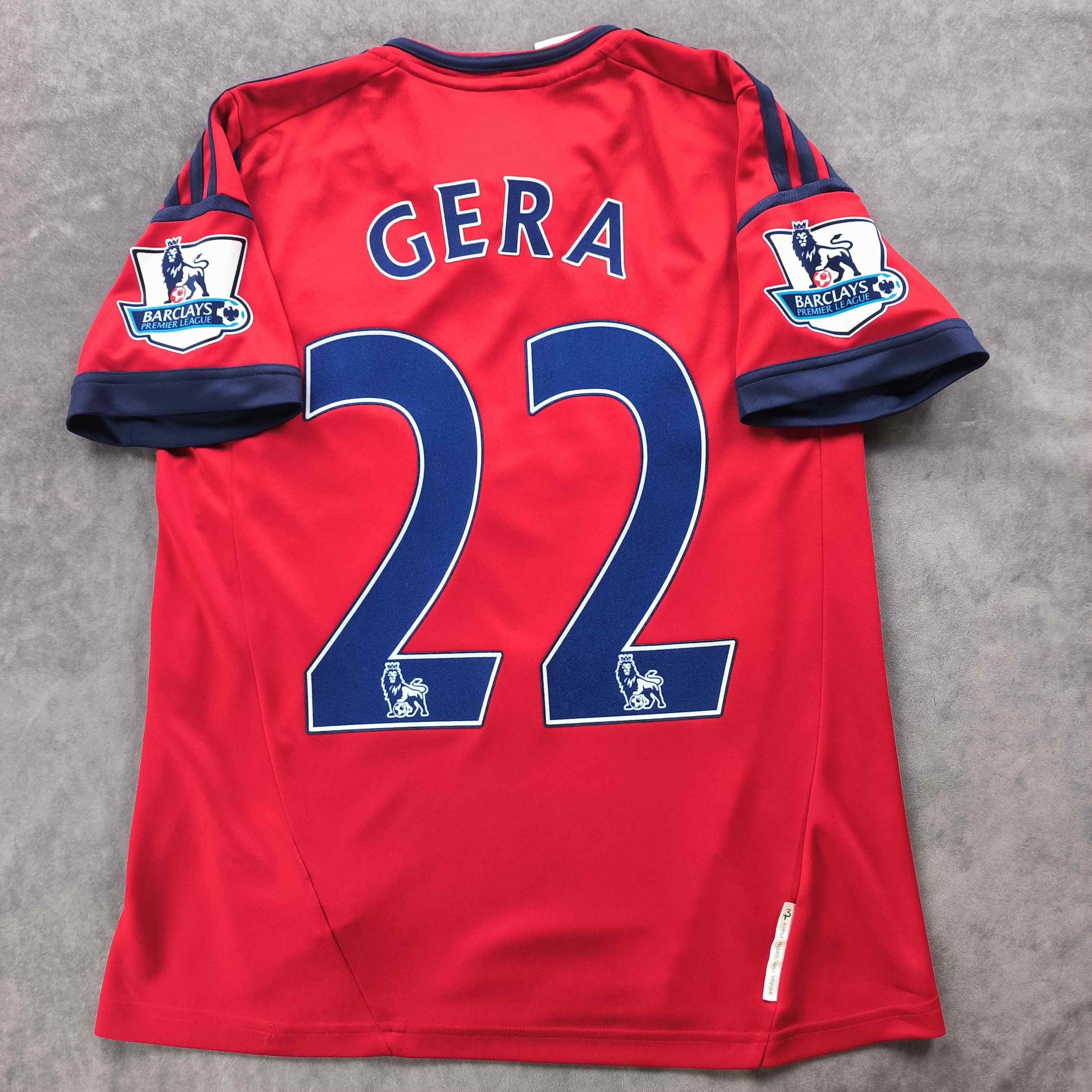 West Bromwich Albion 2012-13 away Gera football jersey sz XS