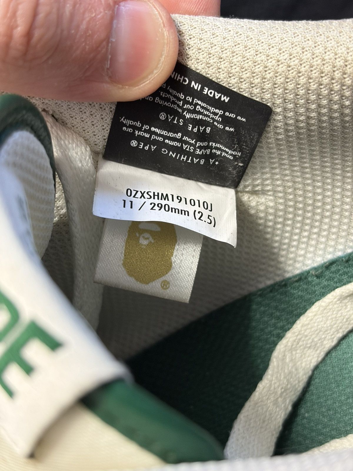 Bape Bapesta Sk8sta Green Grey Size US 11 / EU 44 - 14 Thumbnail