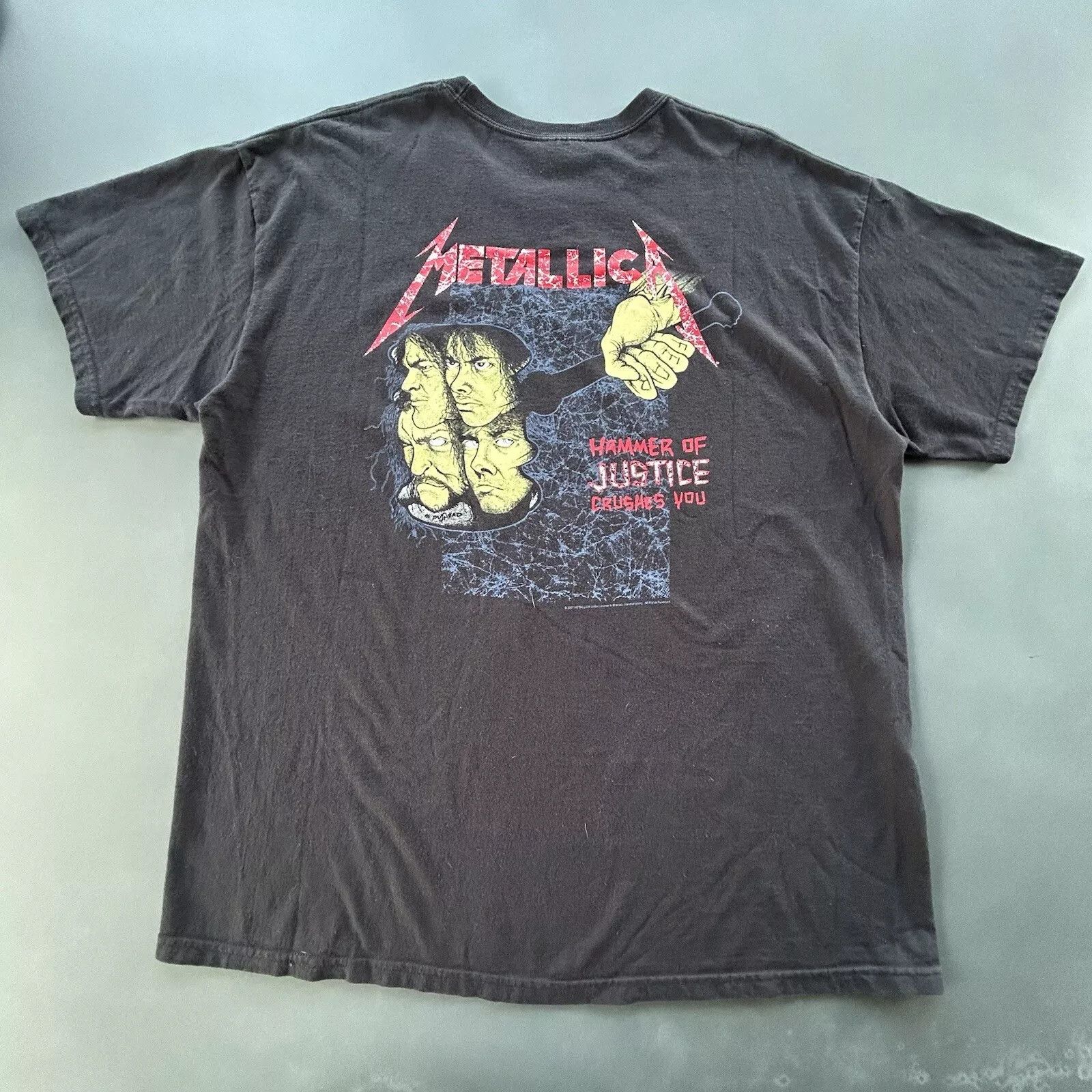 Vintage Metallica Shirt Mens XL Pushead Damaged