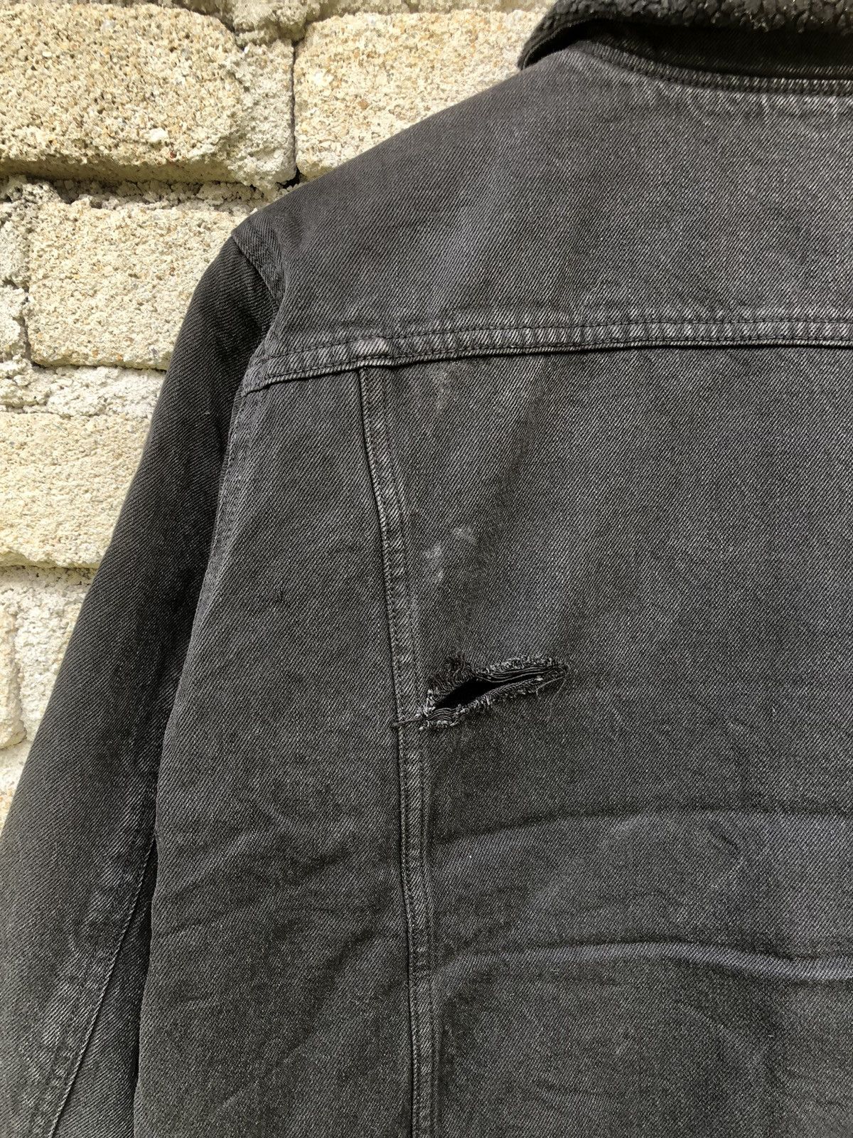 Vintage Vintage 90s Sunfaded Gu Jeans Sherpa Trucker Jeans Jacket Size US L / EU 52-54 / 3 - 15 Thumbnail