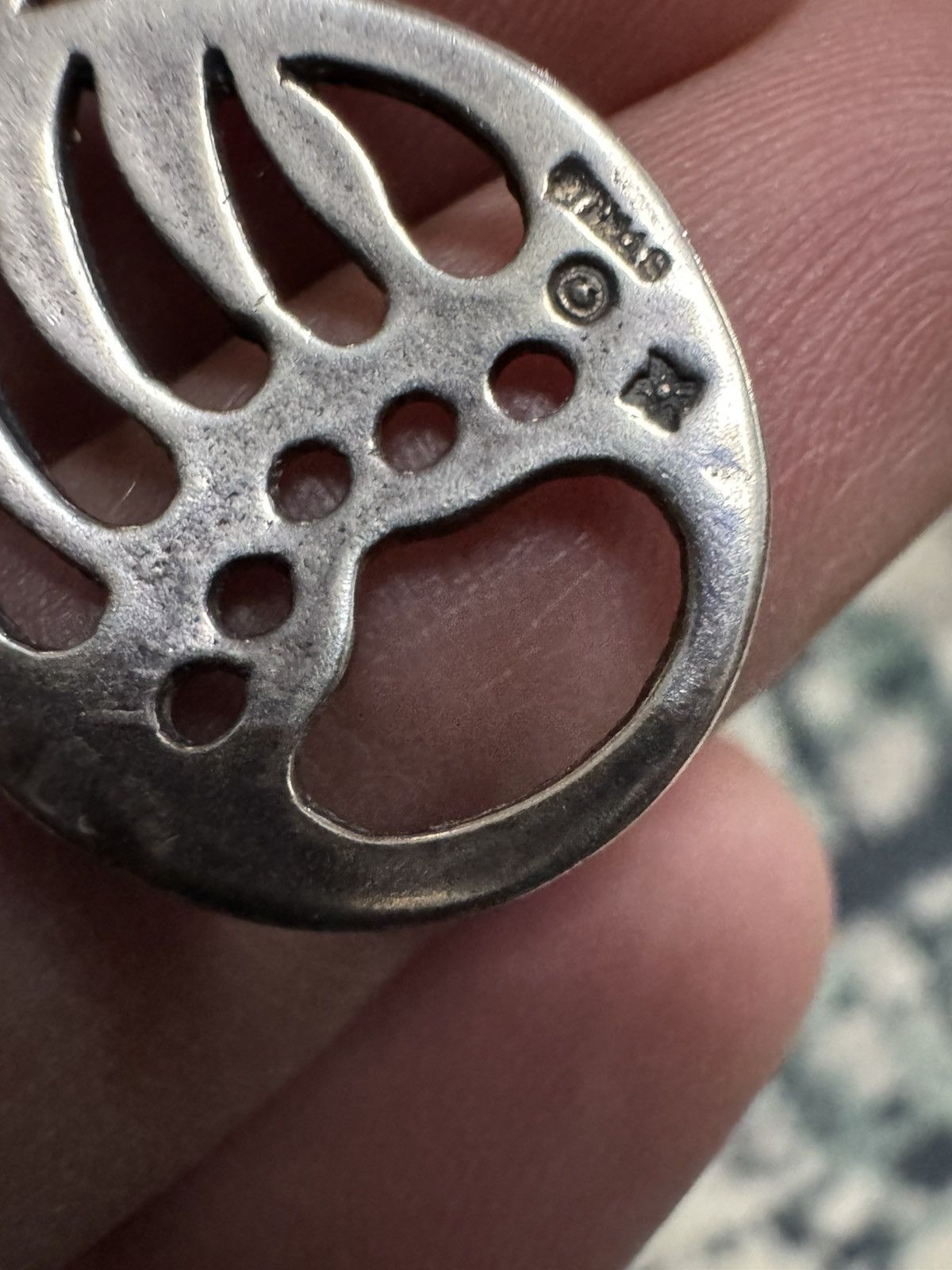 Vintage BEAR CLAW STERLING SILVER PENDANT JAPAN Size ONE SIZE - 3 Thumbnail