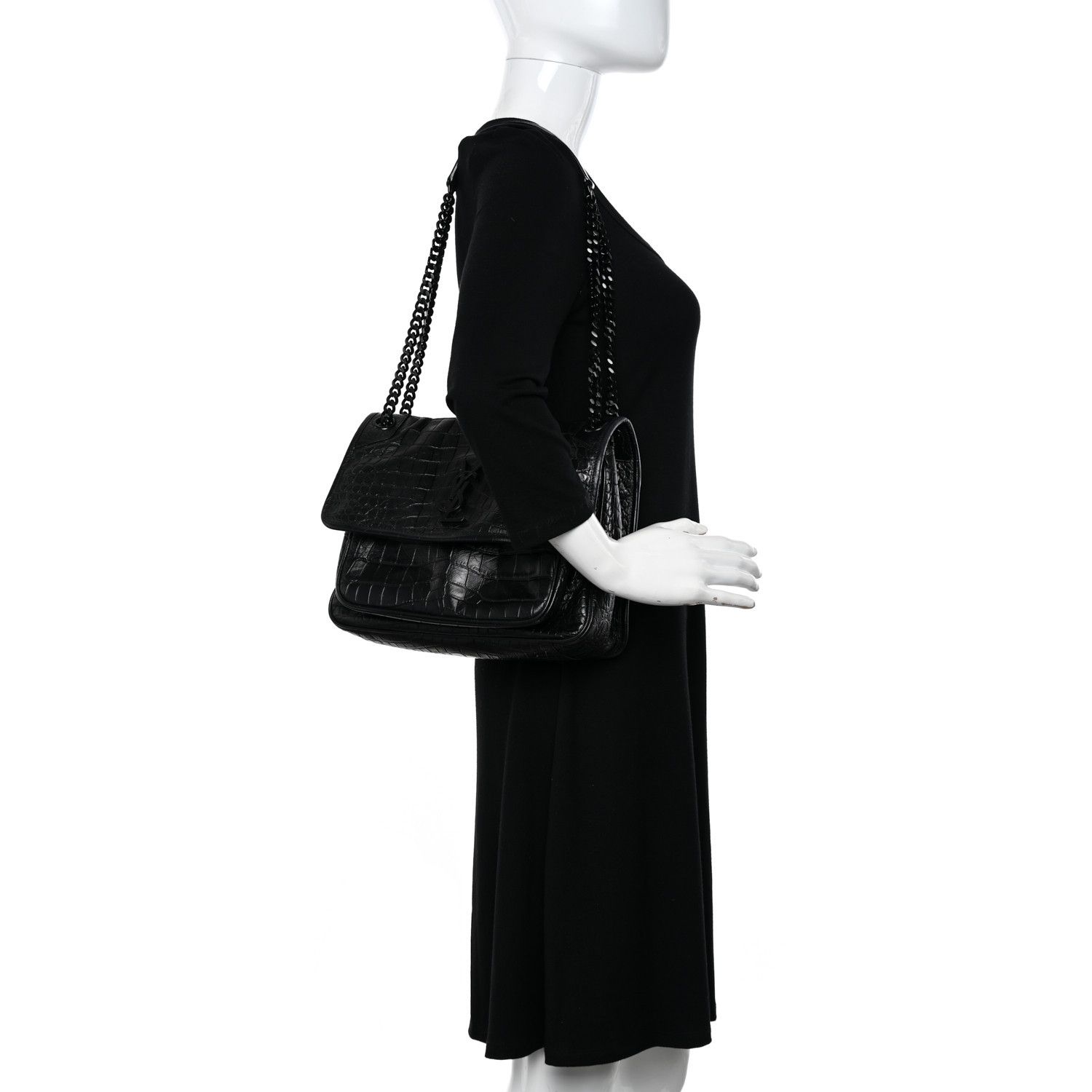 Saint Laurent Paris o1b1hav110425 Size: OS / Niki Medium Crocodile Leather Bag Size ONE SIZE - 2 Thumbnail