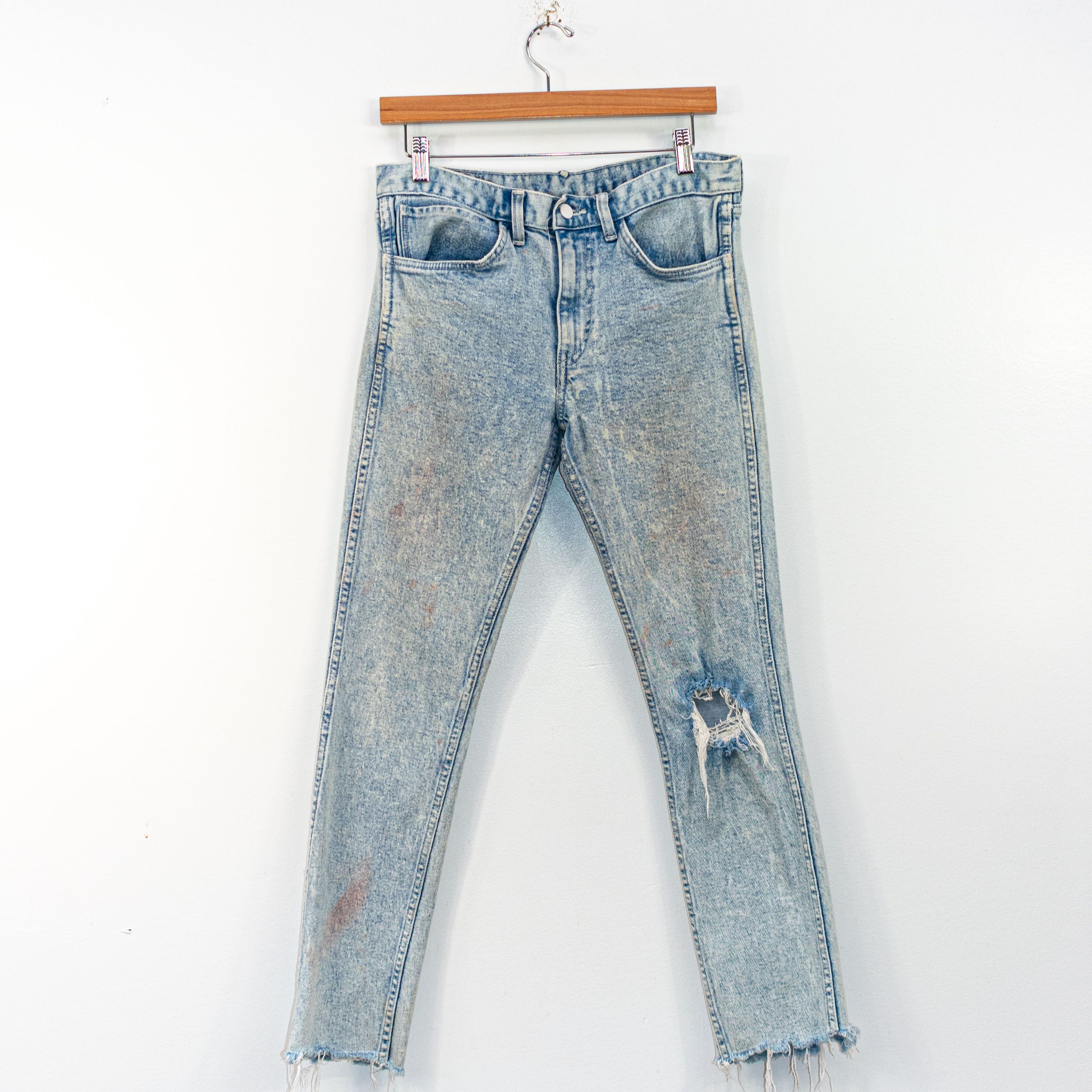 Levi's Levi's Line 8 Distressed Jeans Raw Hem Juniors Size 3 Size 32" / US 10 / IT 46 - 1 Thumbnail