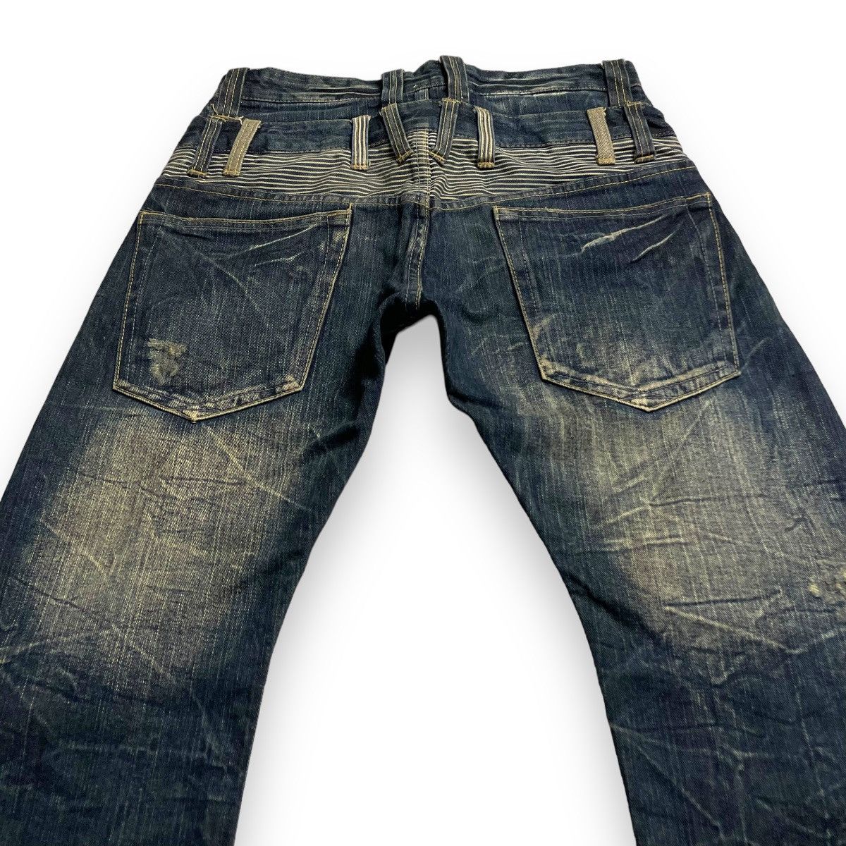If Six Was Nine × Japanese Brand × Le Grande Bleu (L.G.B.) 🇯🇵 DOMINATED HANDCRAFTED DOUBLE WAIST DISTRESSED DENIM PANTS Size US 30 / EU 46 - 11 Thumbnail