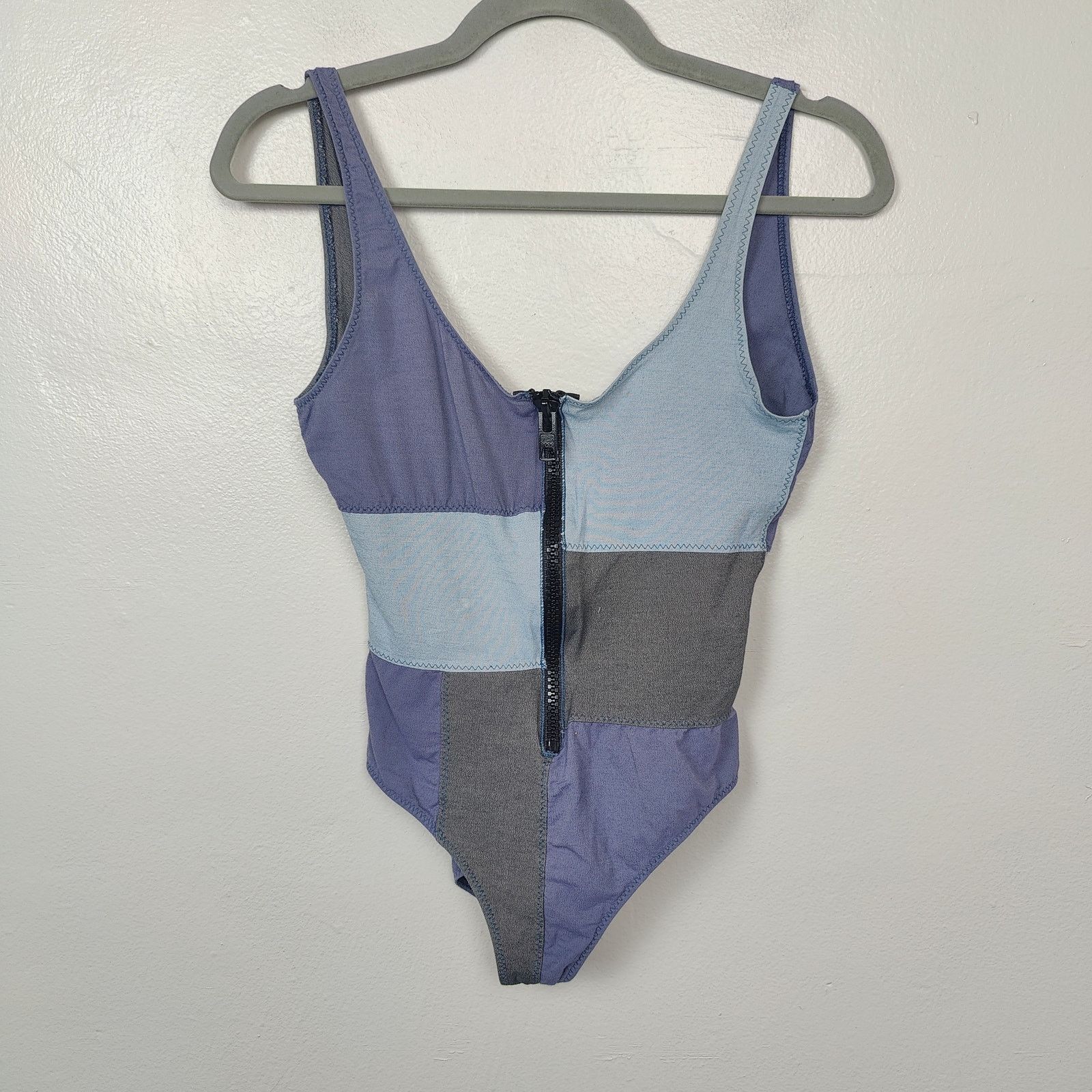 Lisa Marie Fernandez Lisa Marie Fernandez Patchwork Swimsuit Womens 3 6-8 Blue Size ONE SIZE - 1 Thumbnail