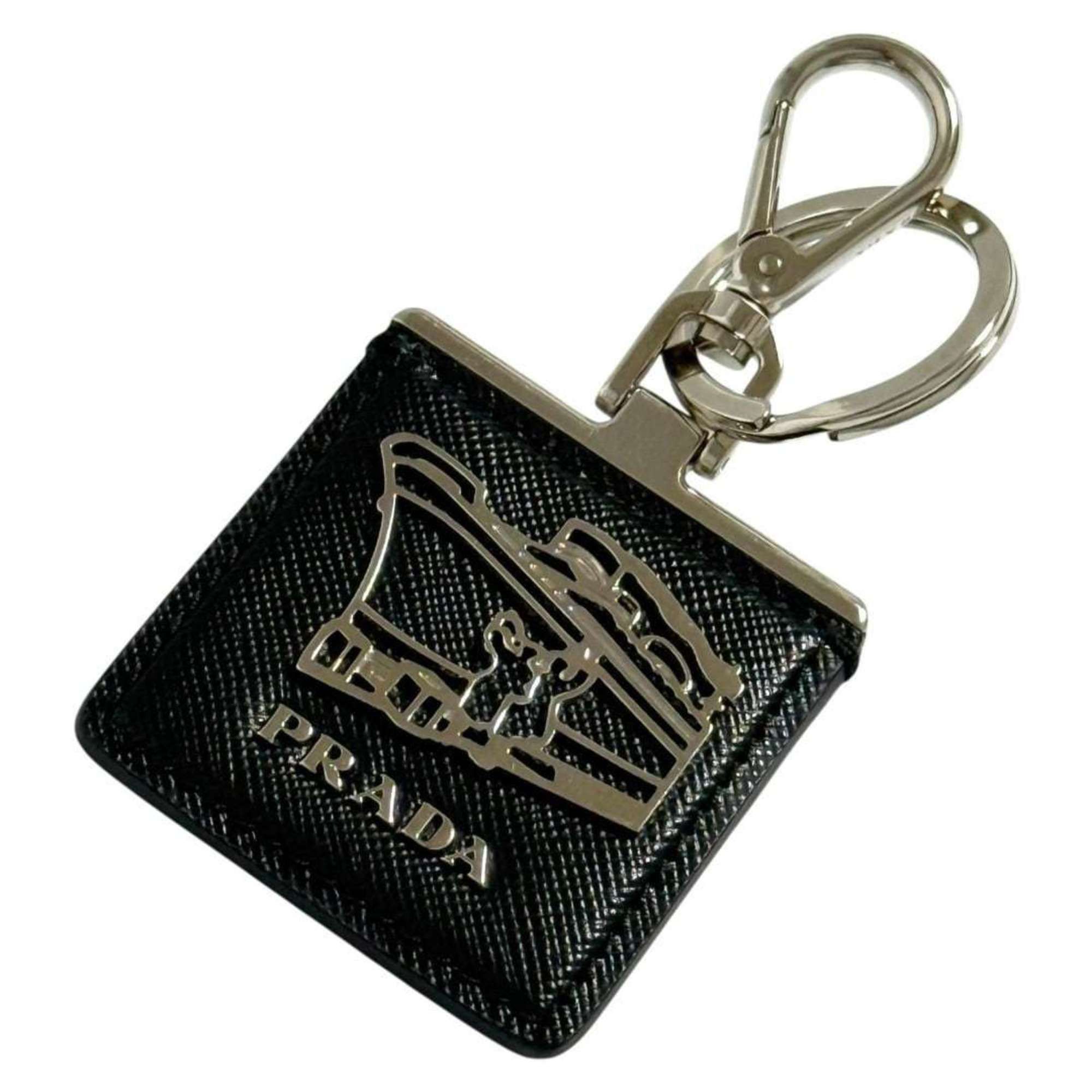 Prada Prada Men's Keychain Key Ring with Ship Motif, Black and Silver Size ONE SIZE - 1 Thumbnail