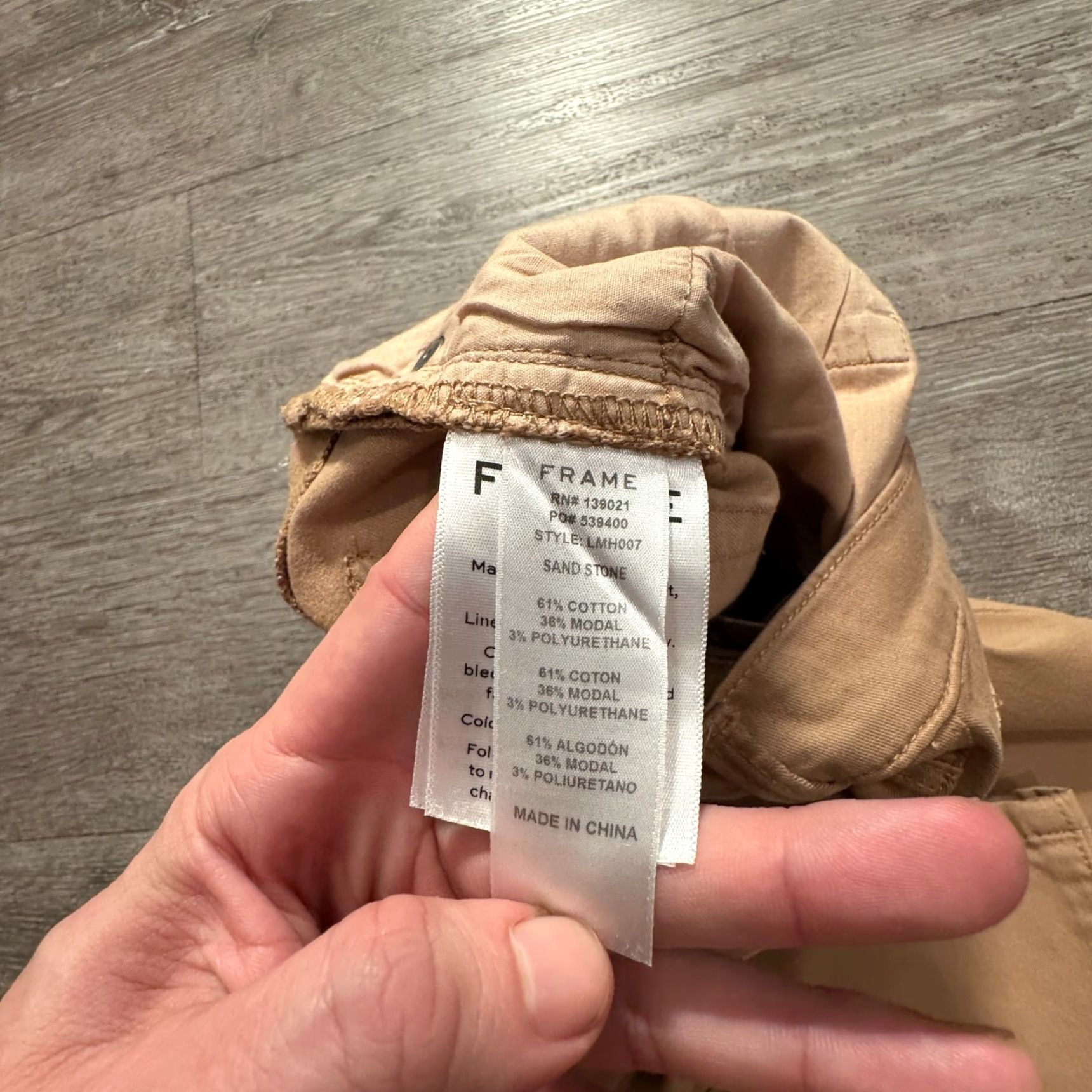 Frame FRAME Jeans Slim Straight 29 Beige Denim Cotton L'Homme 29x29 Adult Mens Jeans Size US 29 - 5 Thumbnail