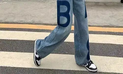 Other Graphic Casual Pants Straight Wide Leg Jeans Size US 32 / EU 48 - 2 Thumbnail