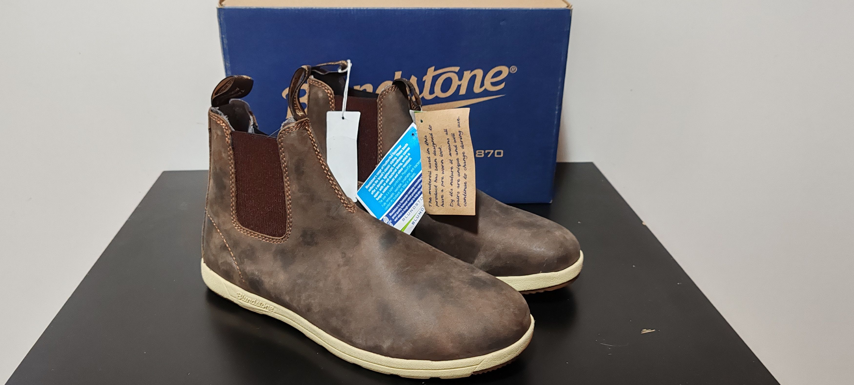 Blundstone Bootes Chelsea Blundstone/Rusti en Cuir Marron Tg:43,5 Size US 9.5 / IT 39.5 - 9 Thumbnail