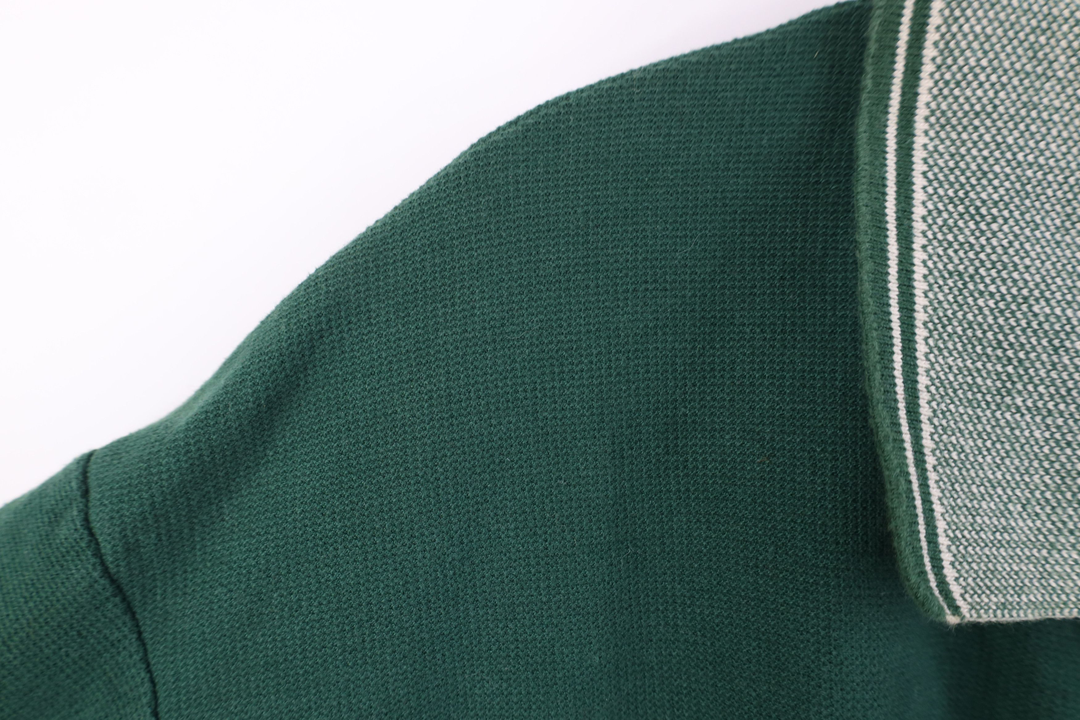 Vintage Vintage 90s Streetwear Heavy Thermal Knit Golf Polo Green Size US XXL / EU 58 / 5 - 8 Thumbnail