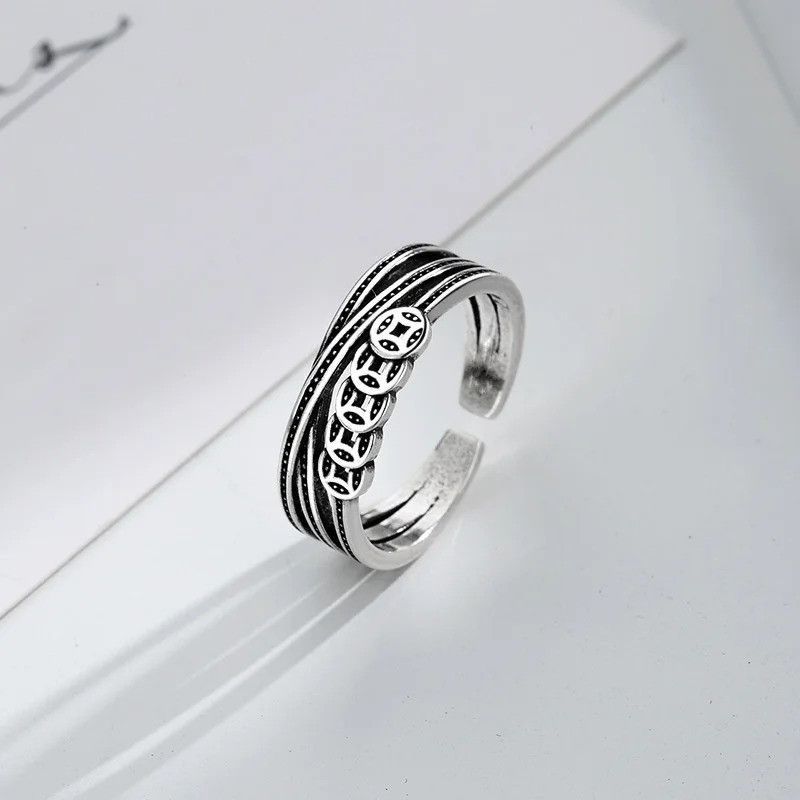 Japanese Brand Retro Coins Ring Size ONE SIZE - 6 Thumbnail