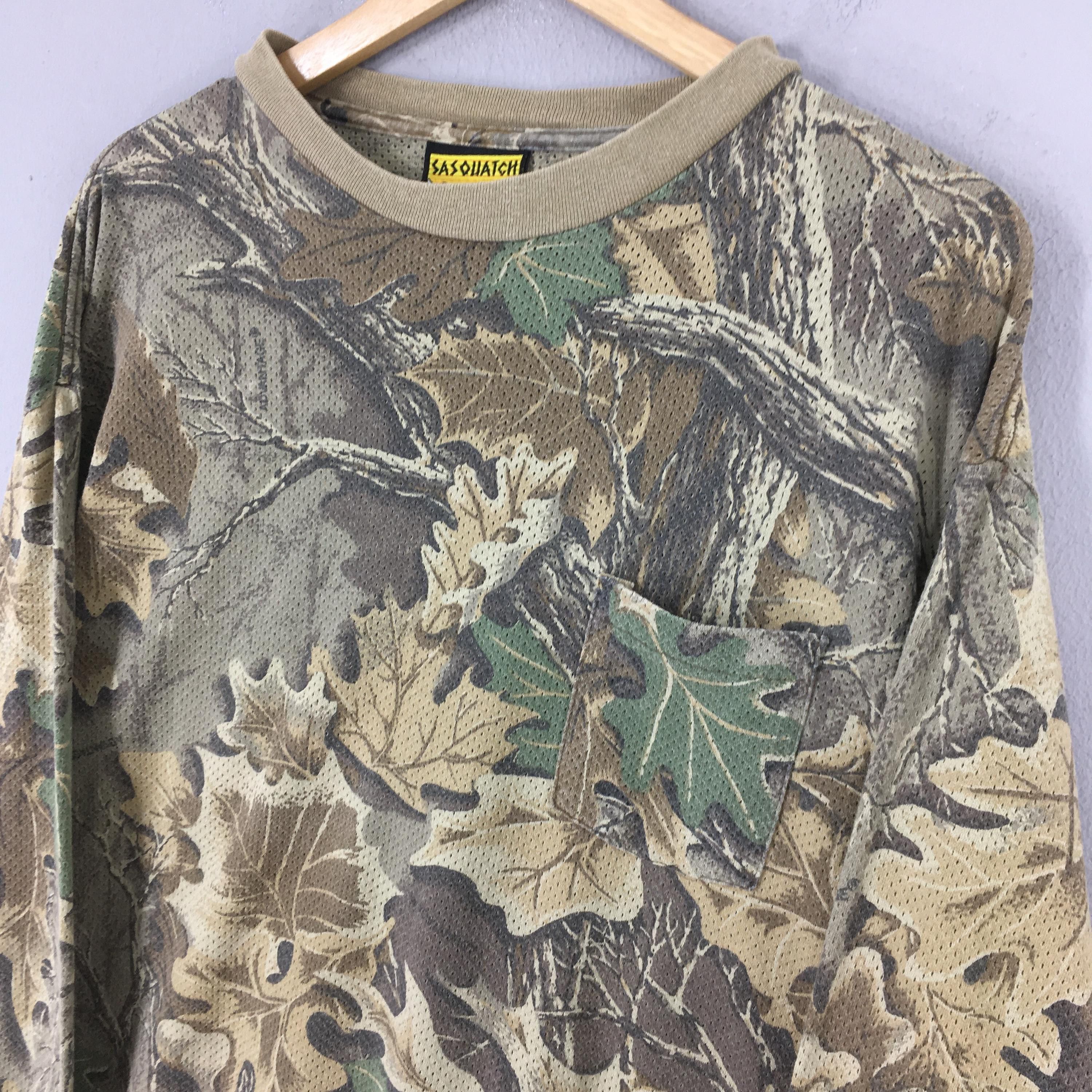 Realtree Vintage 90s Sasquatch Real Tree Camo T shirt Large Size US L / EU 52-54 / 3 - 3 Thumbnail