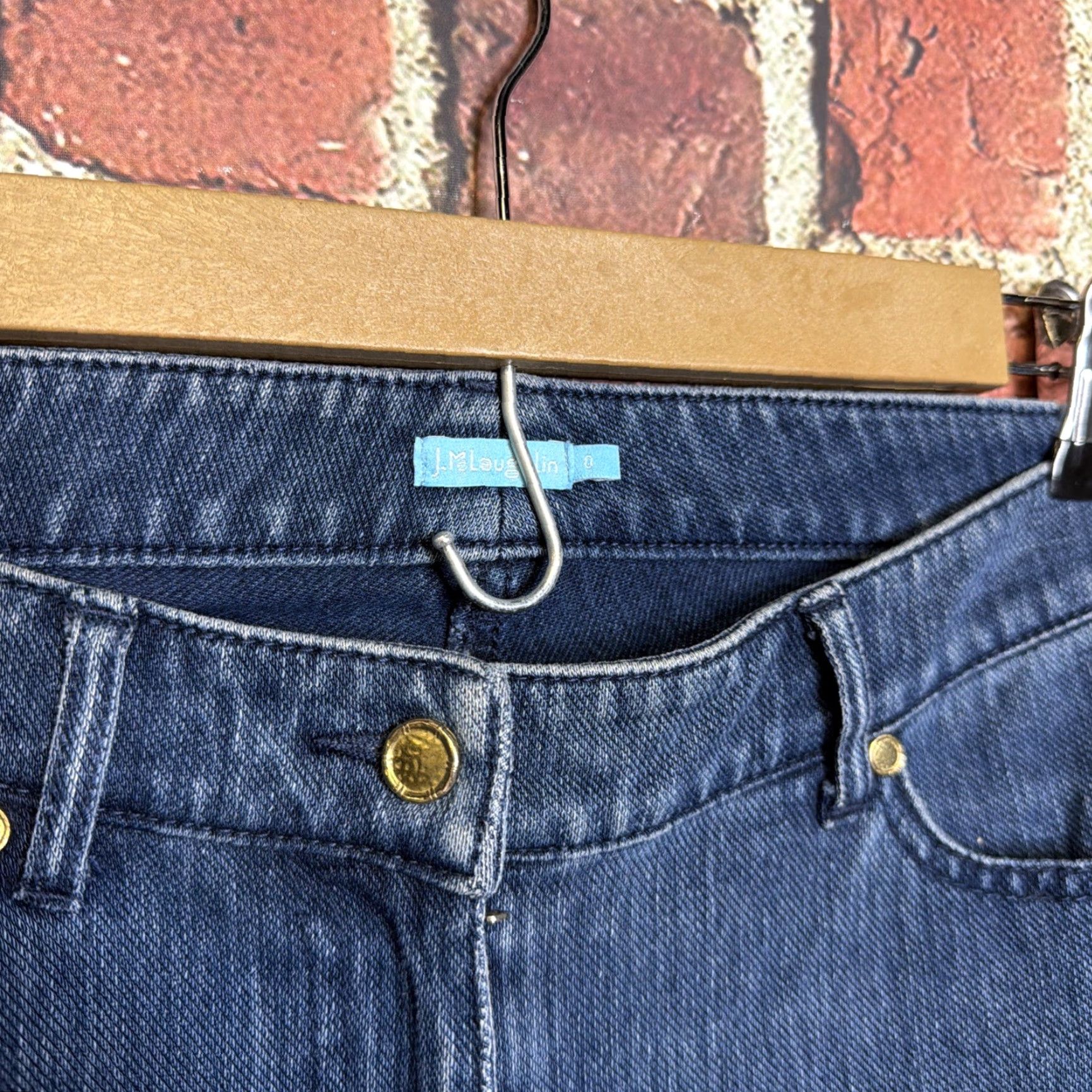 J.McLaughlin J. McLaughlin Velveteen Jeans Straight Leg Womens 0 Mid Blue Preppy Vintage No Size 25" / US 0 / IT 36 - 2 Thumbnail
