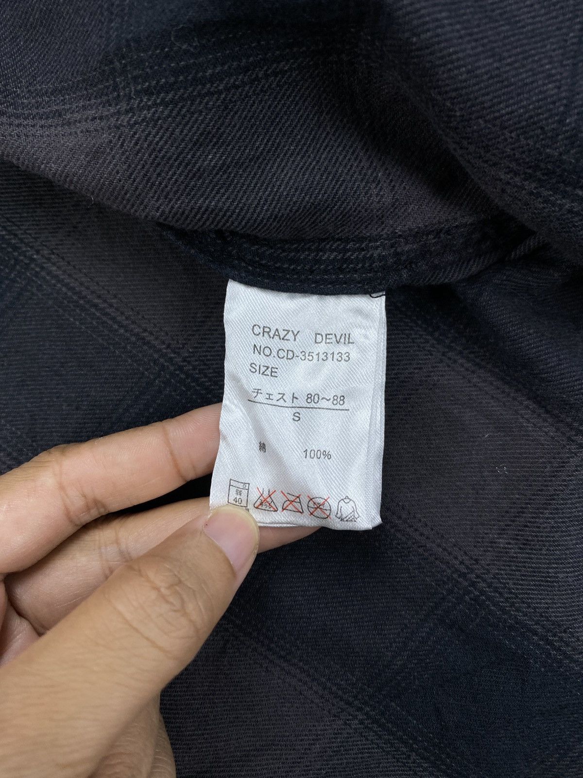 Japanese Brand Vintage Crazy Devil Checked Button Up Punk Style Nice Design Size US M / EU 48-50 / 2 - 11 Thumbnail
