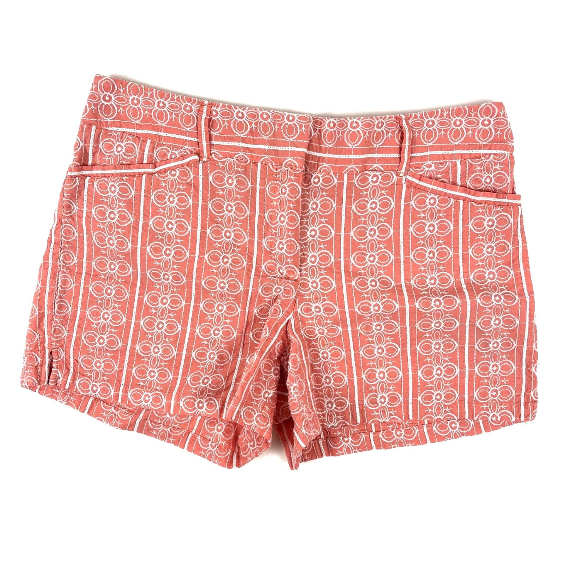 Loft LOFT Outlet 4" Shorts Pink Embroidered Casual Summer Size 4 Size 31" - 1 Thumbnail