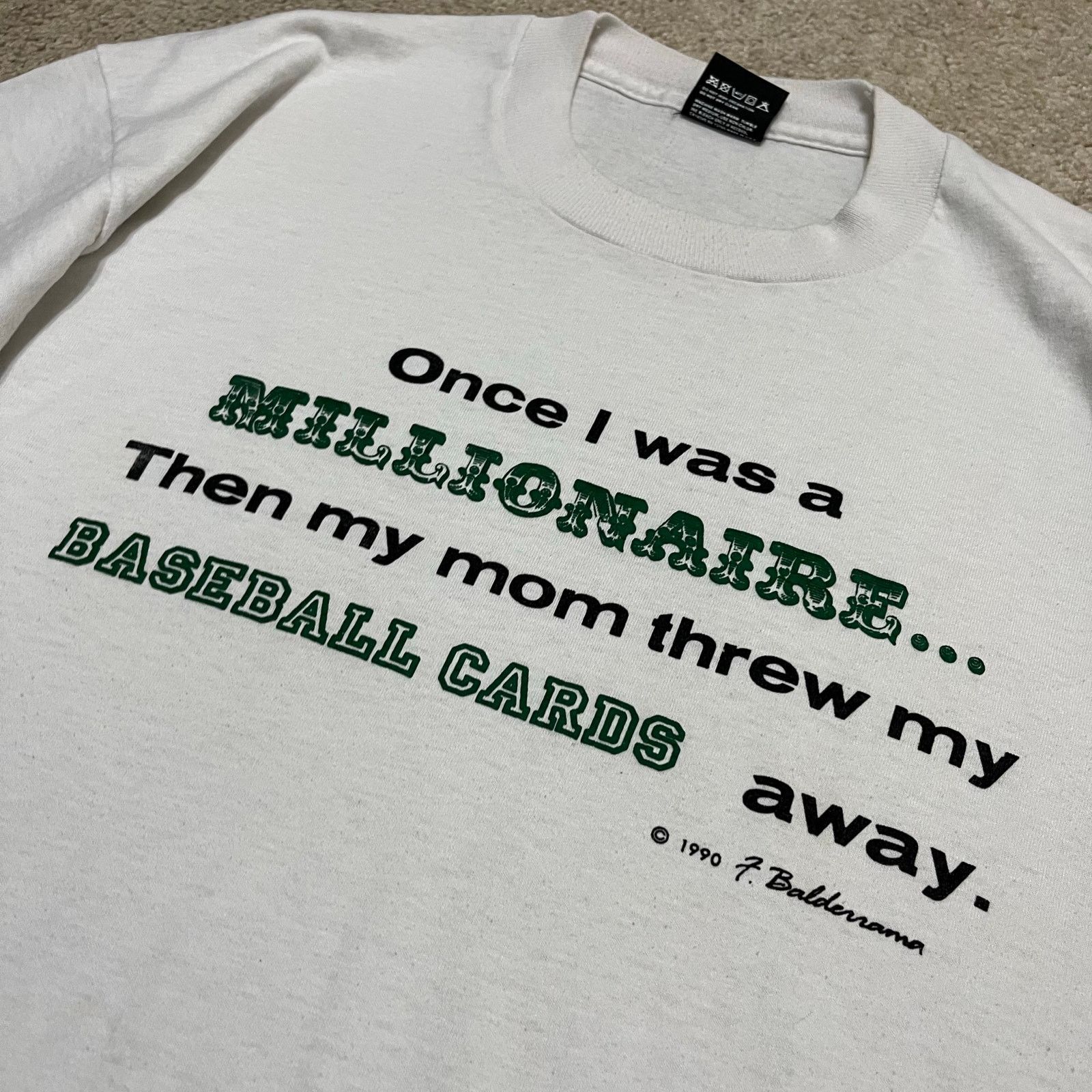 Other Vintage 1990 Baseball Cards Millionaire Graphic Tee Funny XL Size US XL / EU 56 / 4 - 3 Thumbnail
