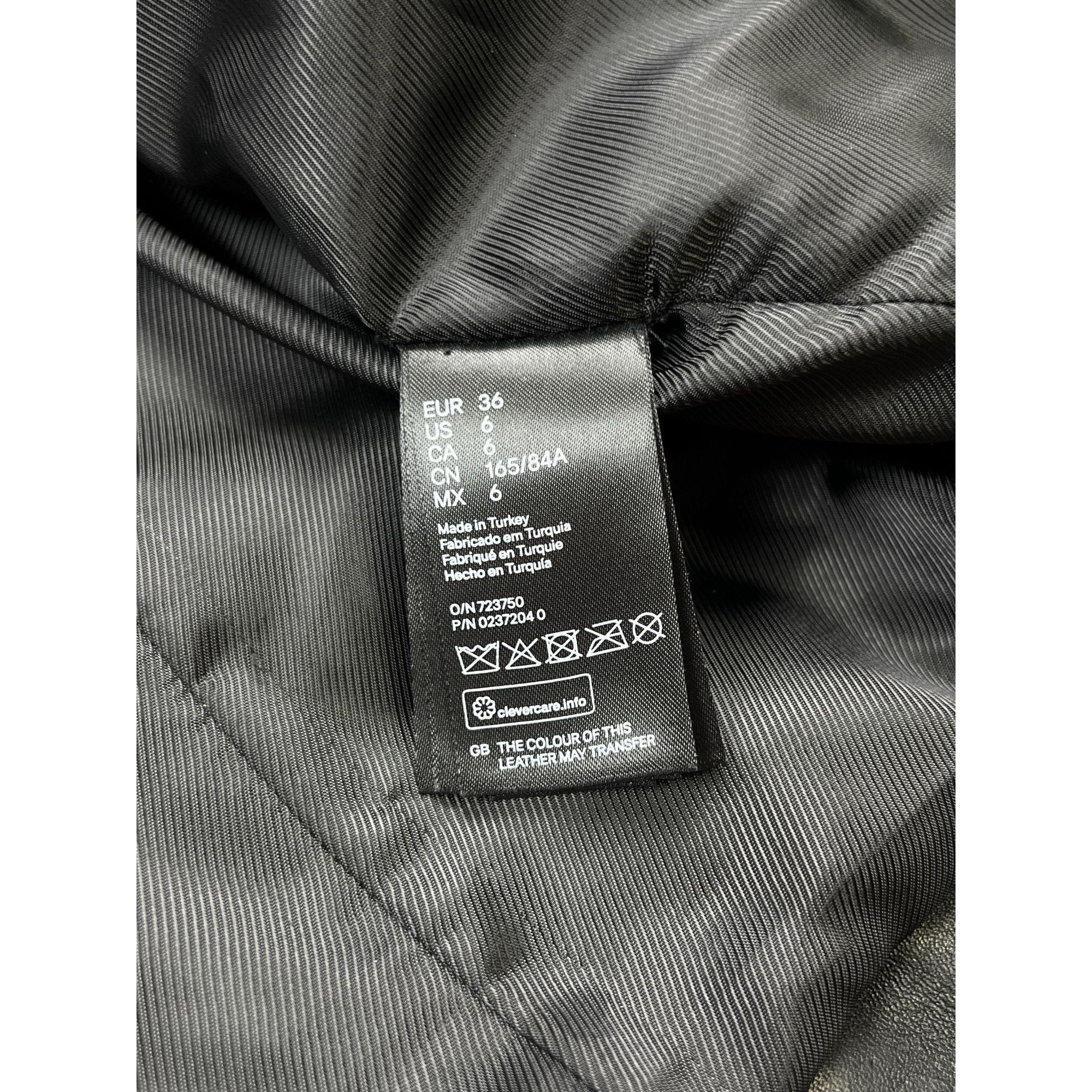 H&M Alexander Wang for H&M Biker Leather Quilted Jacket (Y0783) Size M / US 6-8 / IT 42-44 - 7 Thumbnail