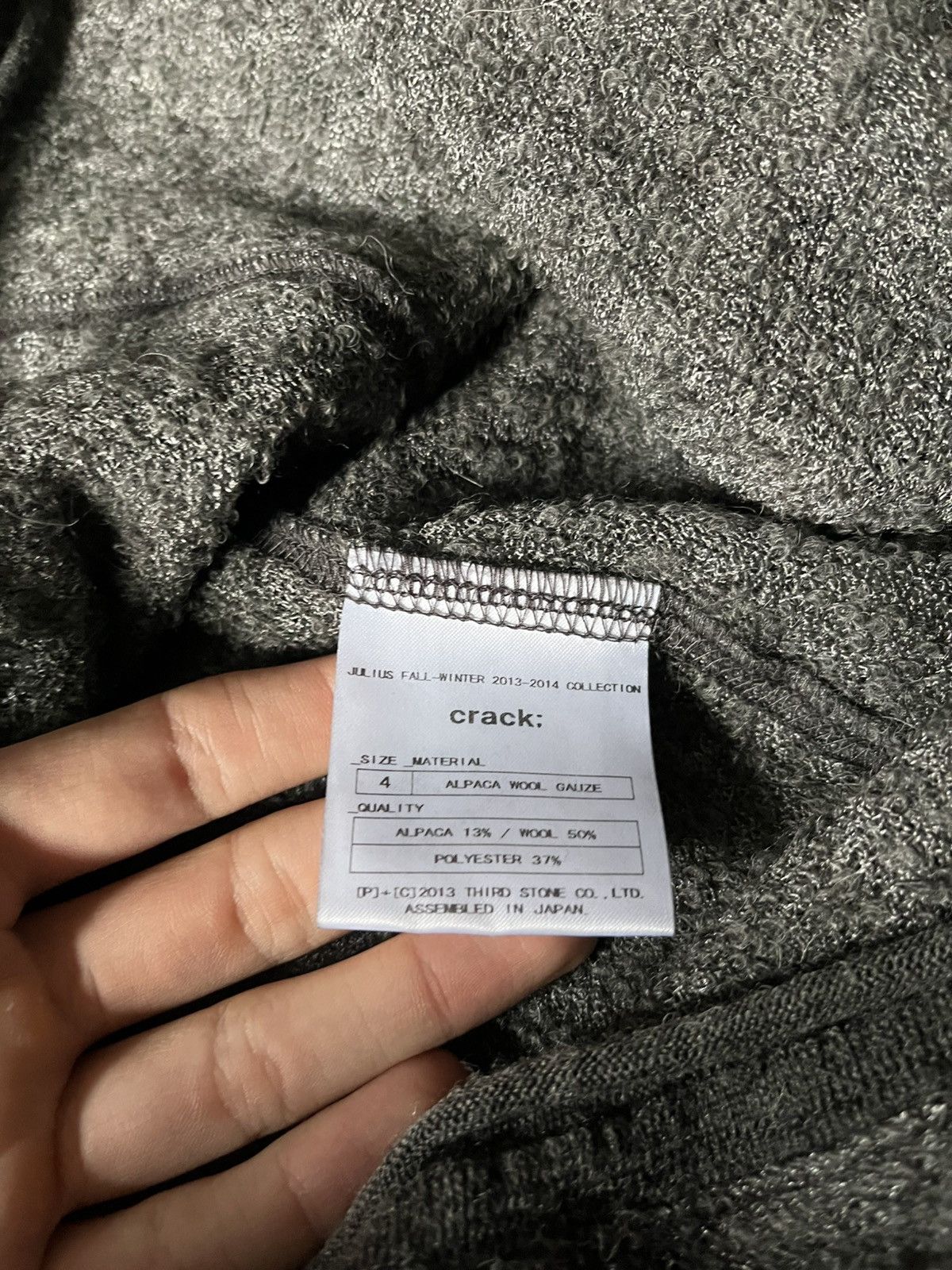 Julius Julius wool sweater F/W13-14 grey rare Size US XL / EU 56 / 4 - 7 Thumbnail