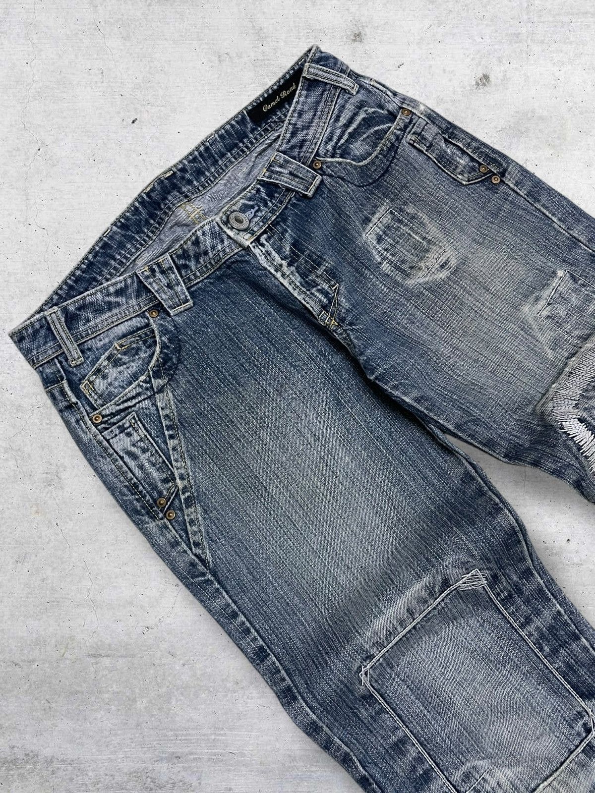 Hysteric Glamour CAMEL ROAD 90S OG JAPAN DESIGNER PATCHWORK DISTRESSED DENIM Size US 31 - 7 Thumbnail