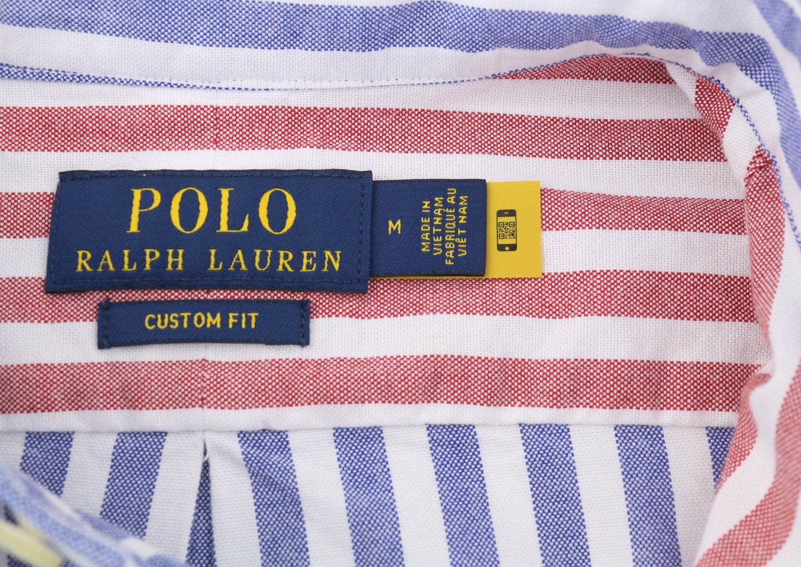 Ralph Lauren M Striped Button-Down Neck Patch Pocket Custom Fit 87019 Size US M / EU 48-50 / 2 - 6 Thumbnail