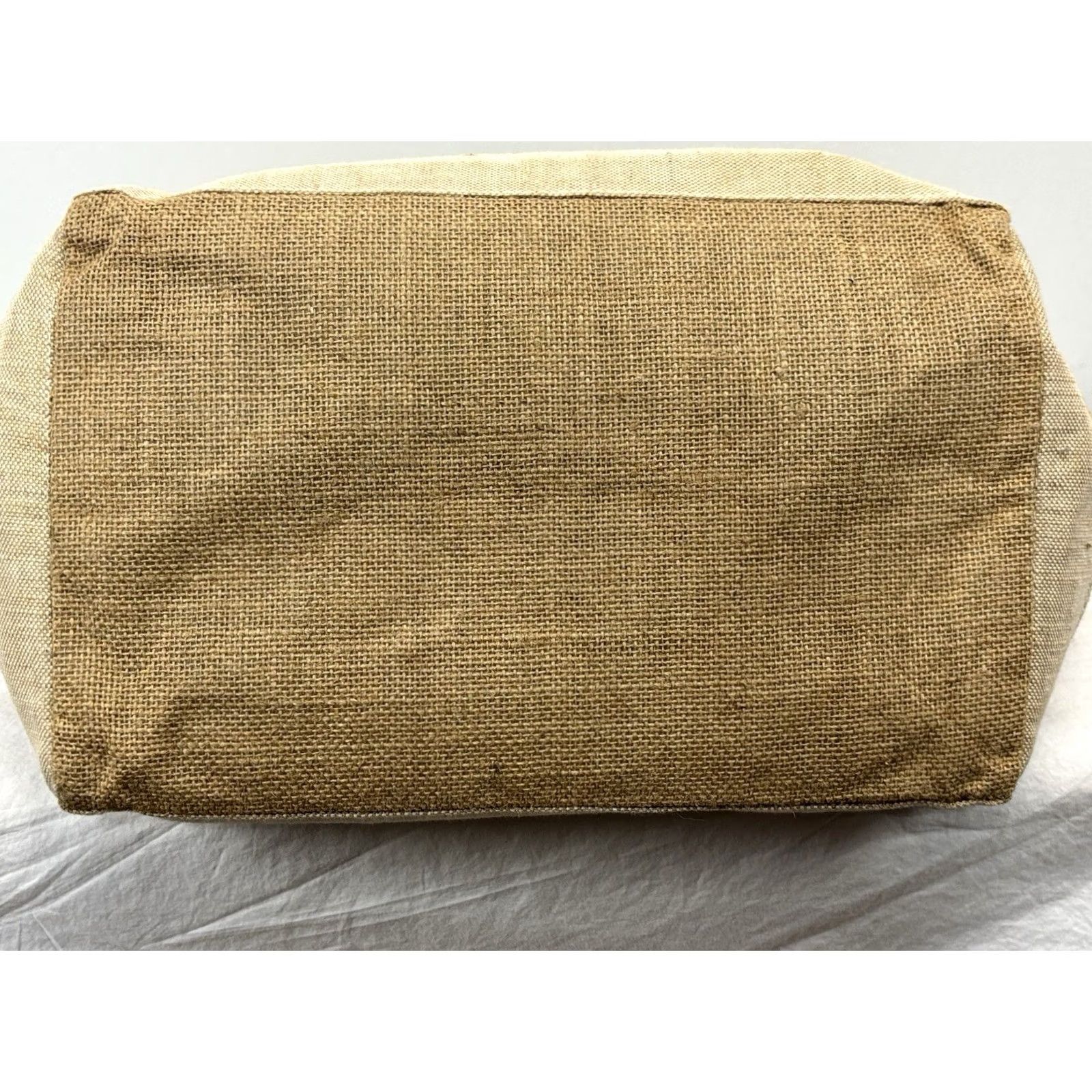 Apolis MAGNOLIA Market Apolis Large Shopping Tote Bag Jute Burlap Leather Handles Size ONE SIZE - 6 Thumbnail