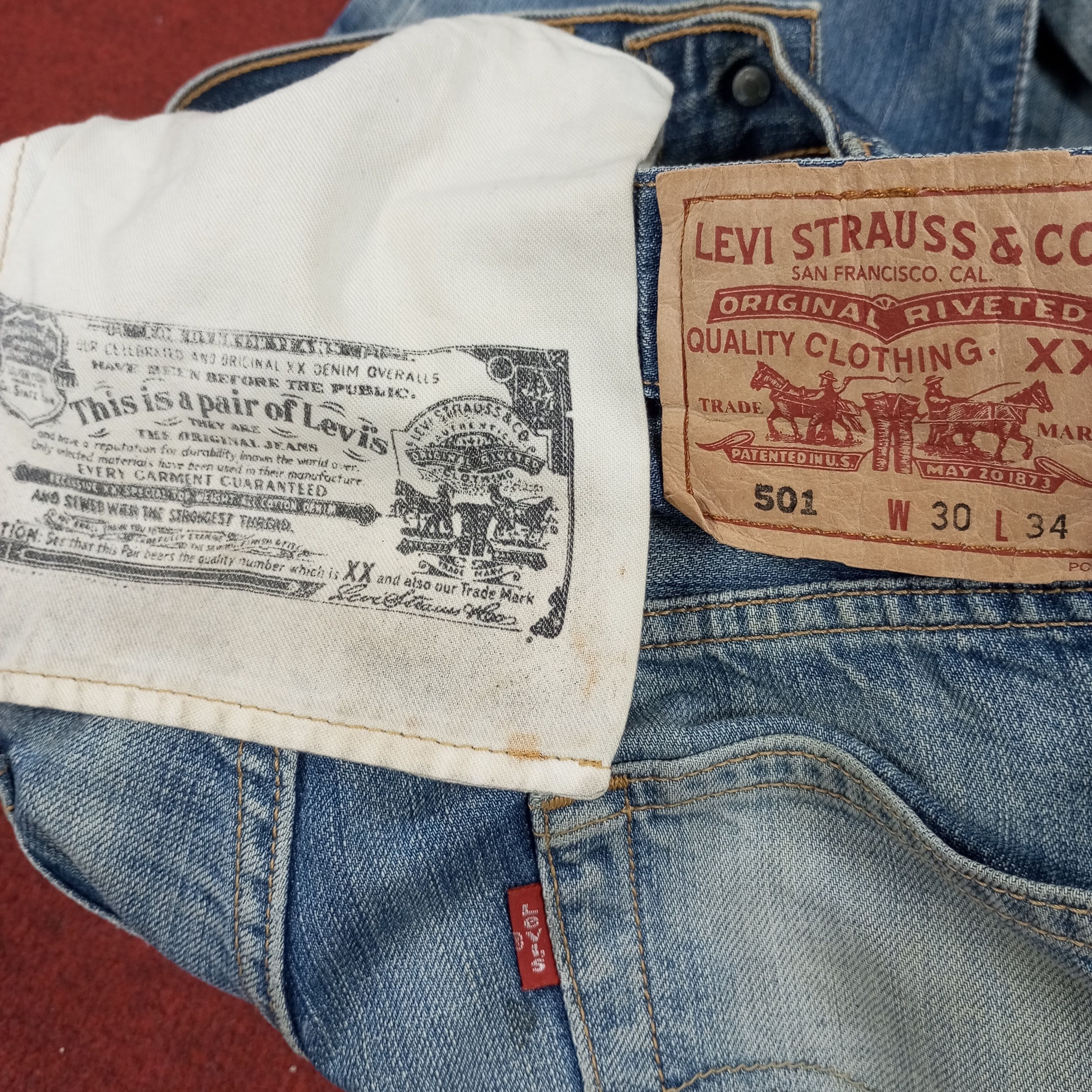 Levi's × Vintage Levis 501 Distressed Jeans Streetwear Style Size US 29 - 14 Thumbnail