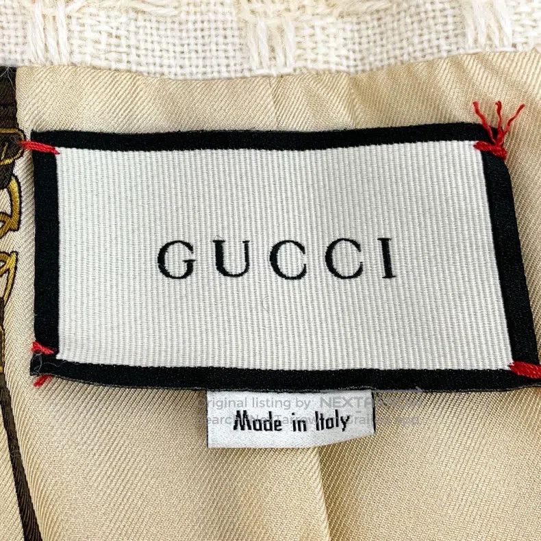Gucci Gucci Beige wool woven tweed small fragrance jacket Size S / US 4 / IT 40 - 5 Thumbnail
