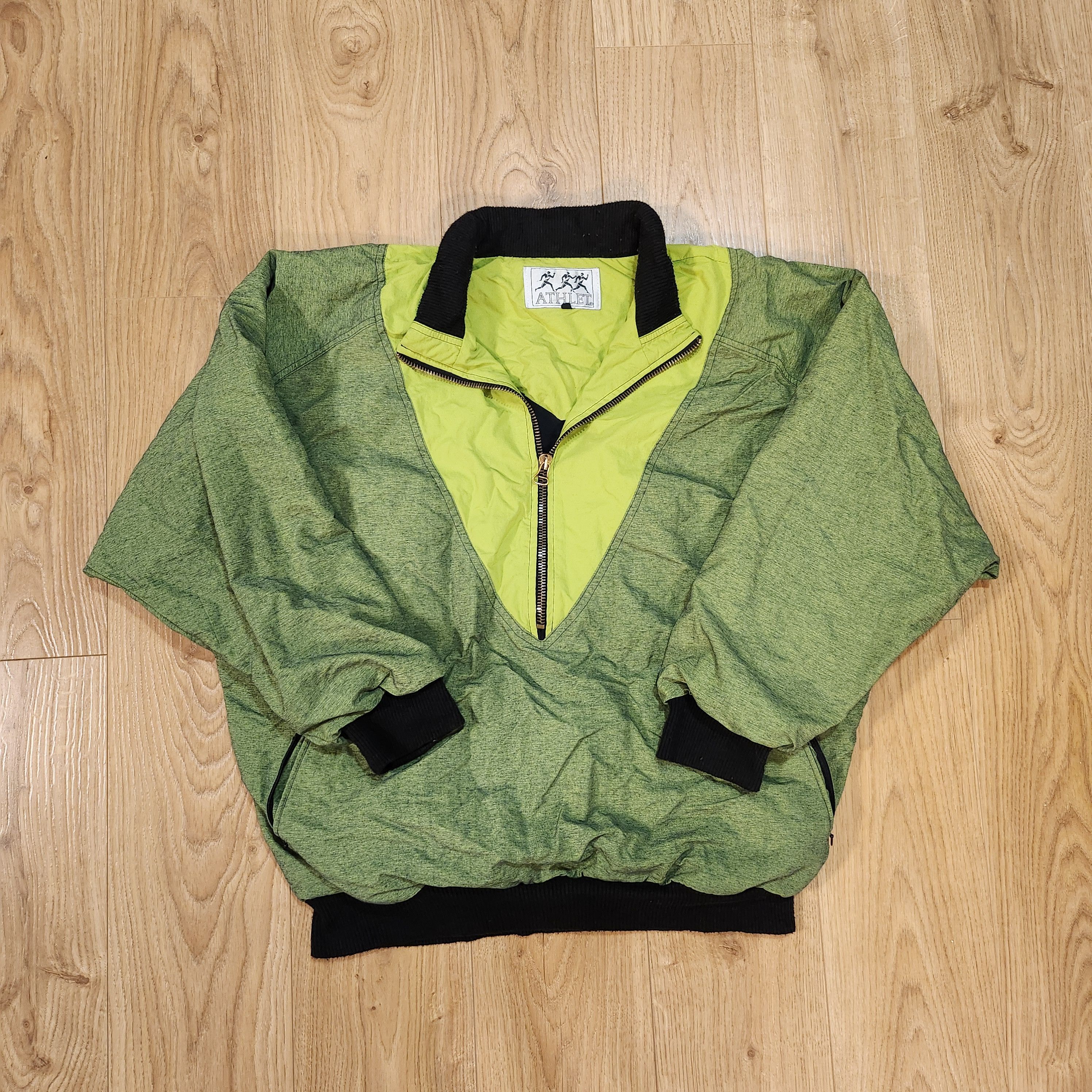 Vintage Athlet Vintage 90s Halfzip Green Jacket Size US M / EU 48-50 / 2 - 2 Thumbnail