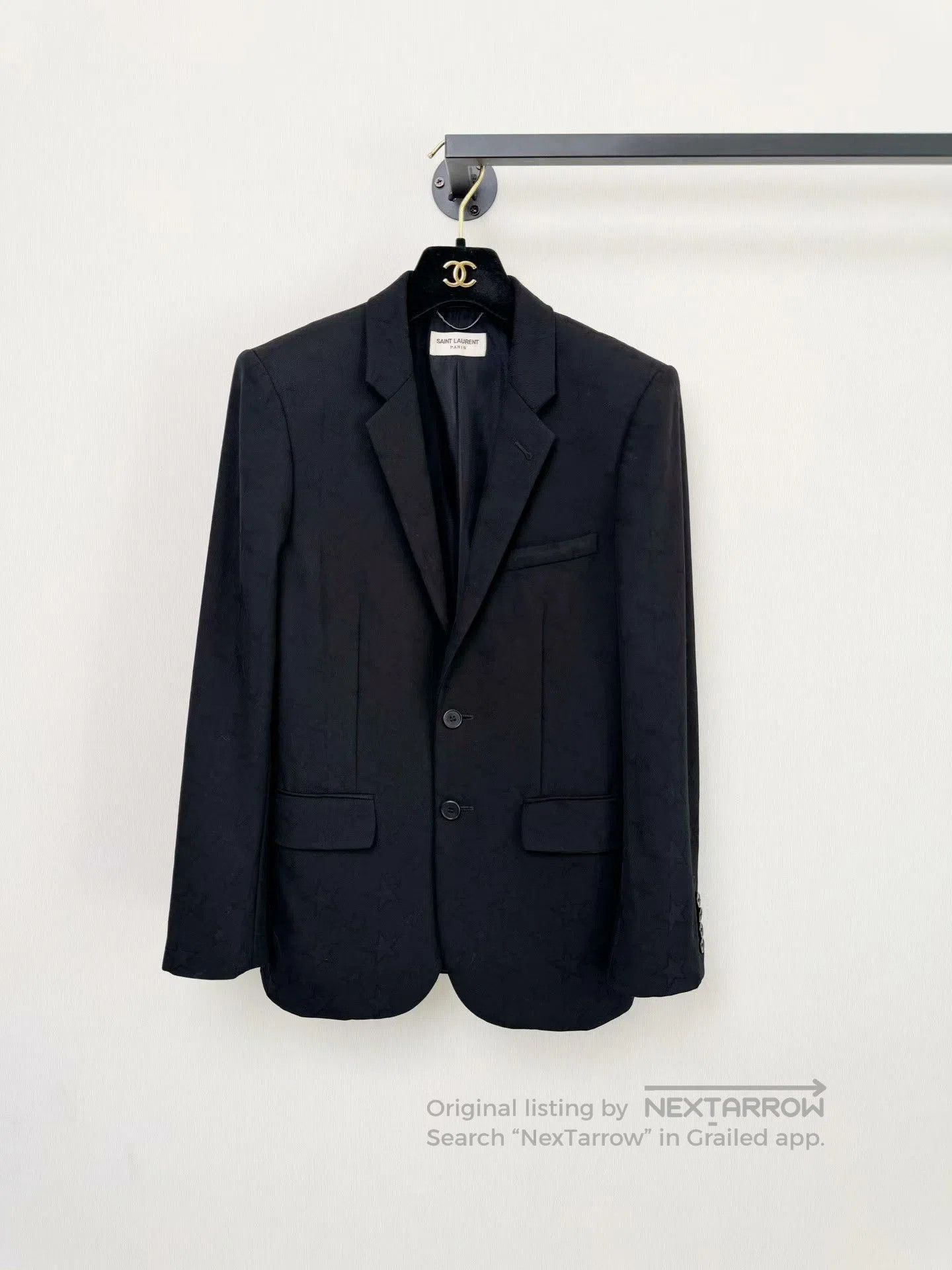 Saint Laurent Paris Saint Laurent Star Pattern Wool Blazer. Size US S / EU 44-46 / 1 - 1 Thumbnail