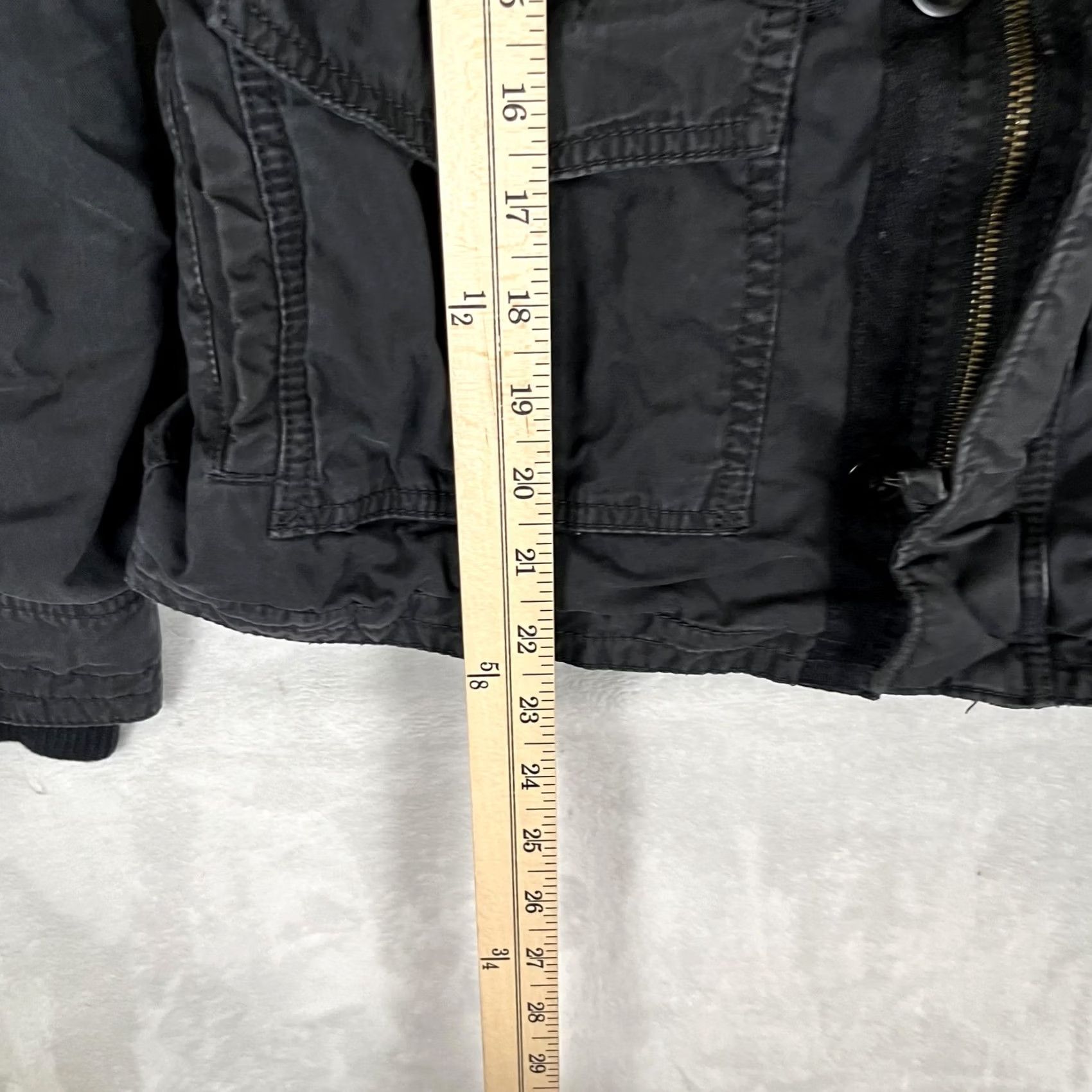TNA TNA Platoon Jacket Womens Medium Black Hooded Quilted Lined Military Twill Coat Size M / US 6-8 / IT 42-44 - 5 Thumbnail