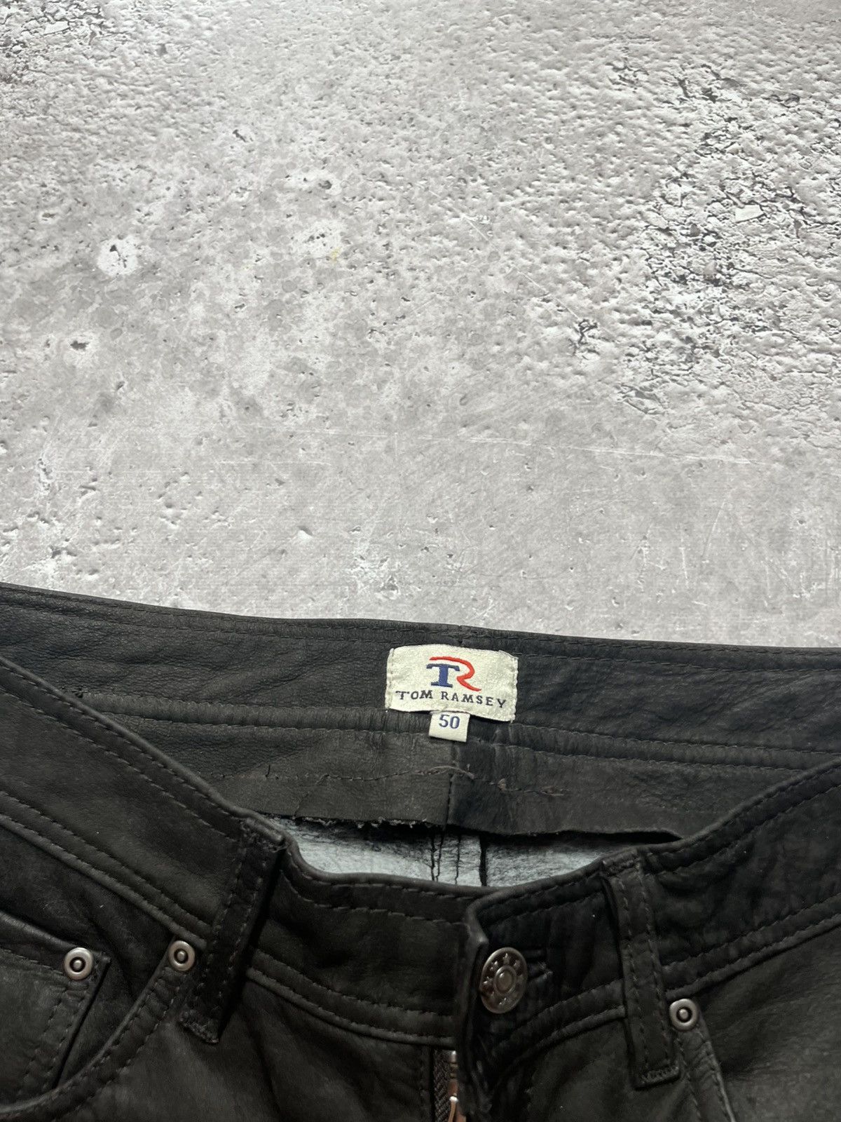 Leather × Vintage Tom Ramsey Black Leather Biker Pants Size 50 Size US 32 / EU 48 - 9 Thumbnail