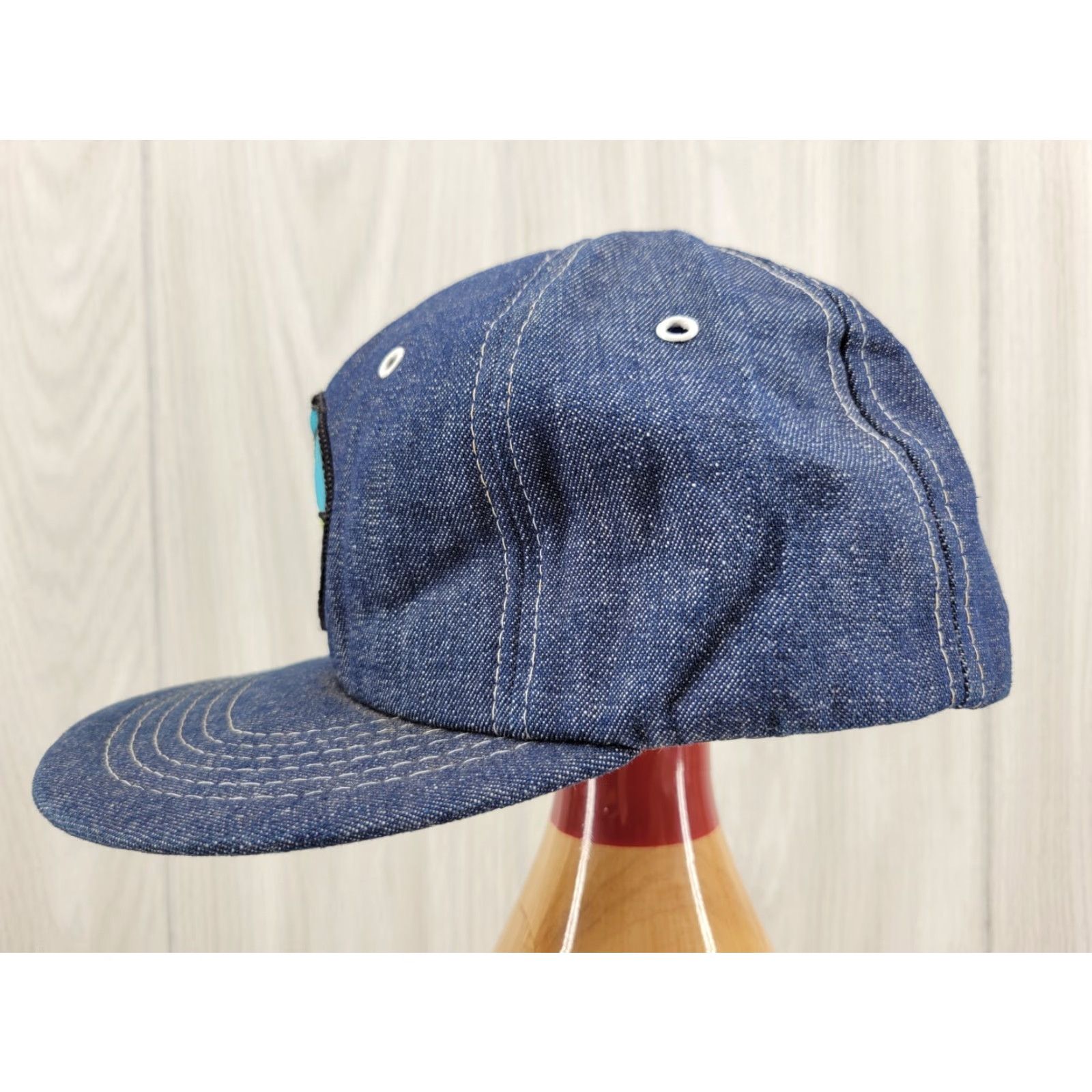 Denime VINTAGE Denim Snapback Trucker Ball Cap Furox Cardinal Hat Knights Chicken Cardinal Hat Size ONE SIZE - 4 Thumbnail