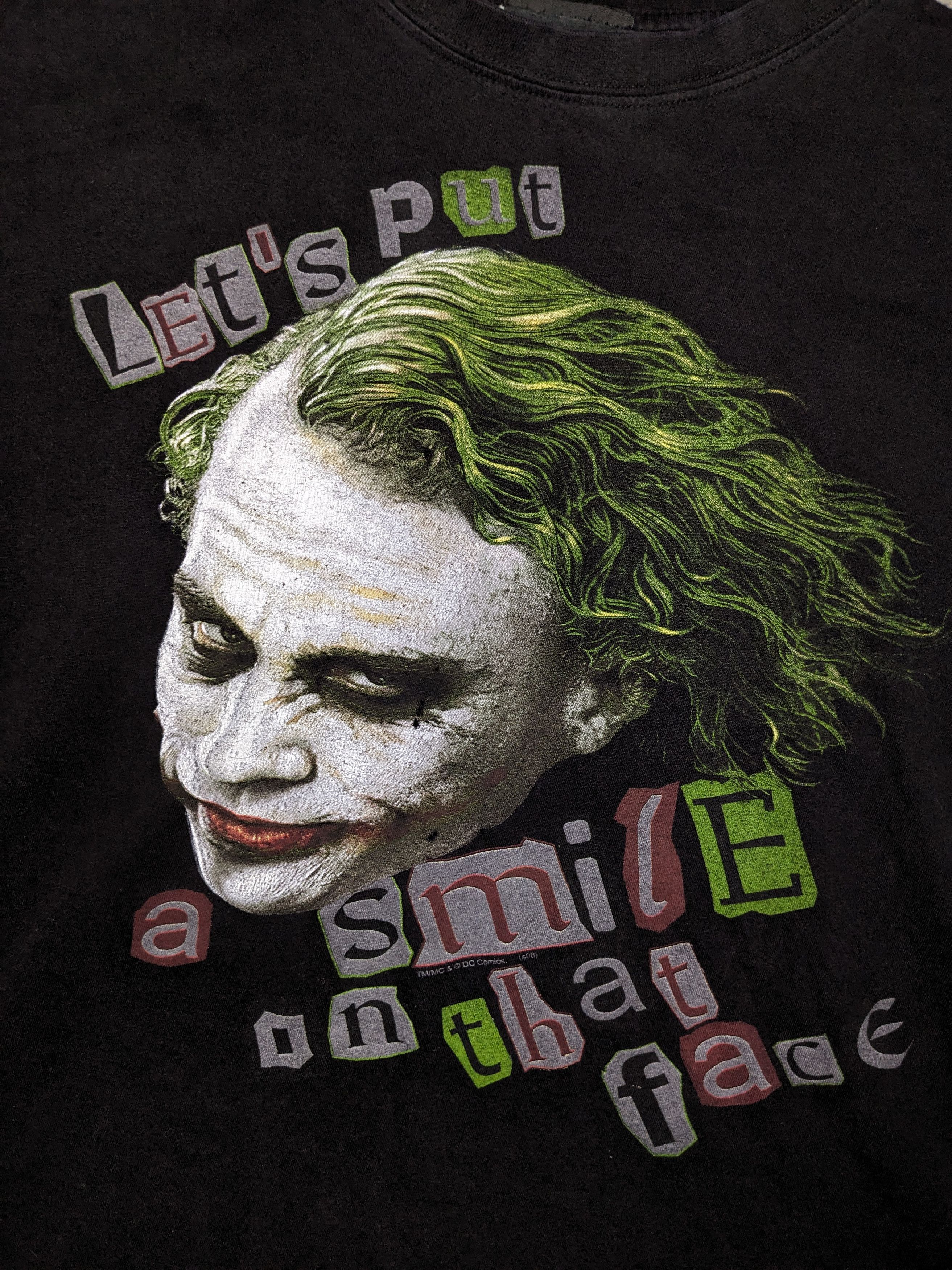 DC Comics Batman The Dark Night Joker T-shirt 2008 Medium Y2K Graphic Size US M / EU 48-50 / 2 - 2 Thumbnail