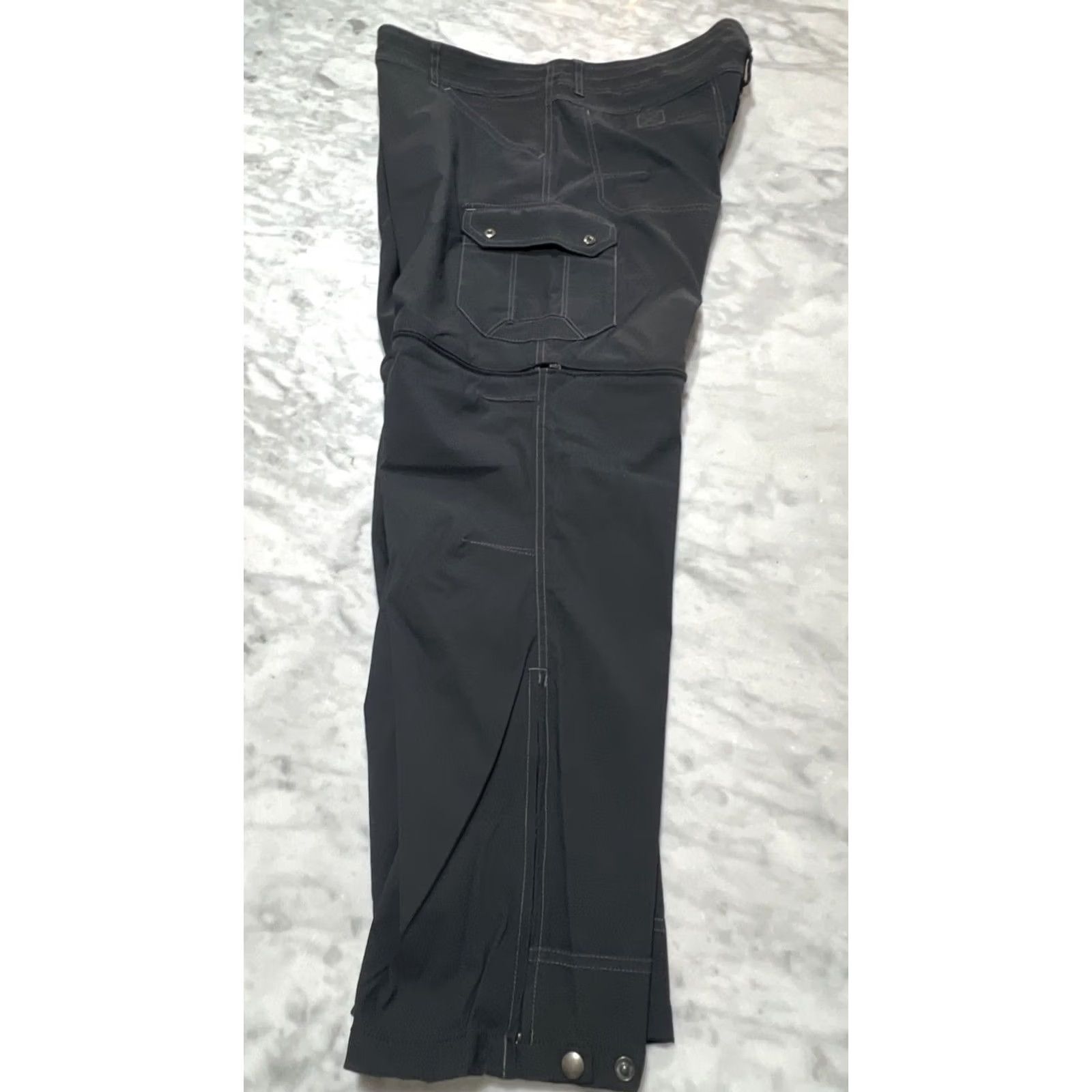 Vintage Kuhl Stealth Convertible Pants Men 40x30 Dark Gray Nylon Elastodiene Cargo Pocket Hiking Outdoors Regular Rise Mid-Flat Front Convertible pants Mens Size US 40 / EU 56 - 7 Thumbnail