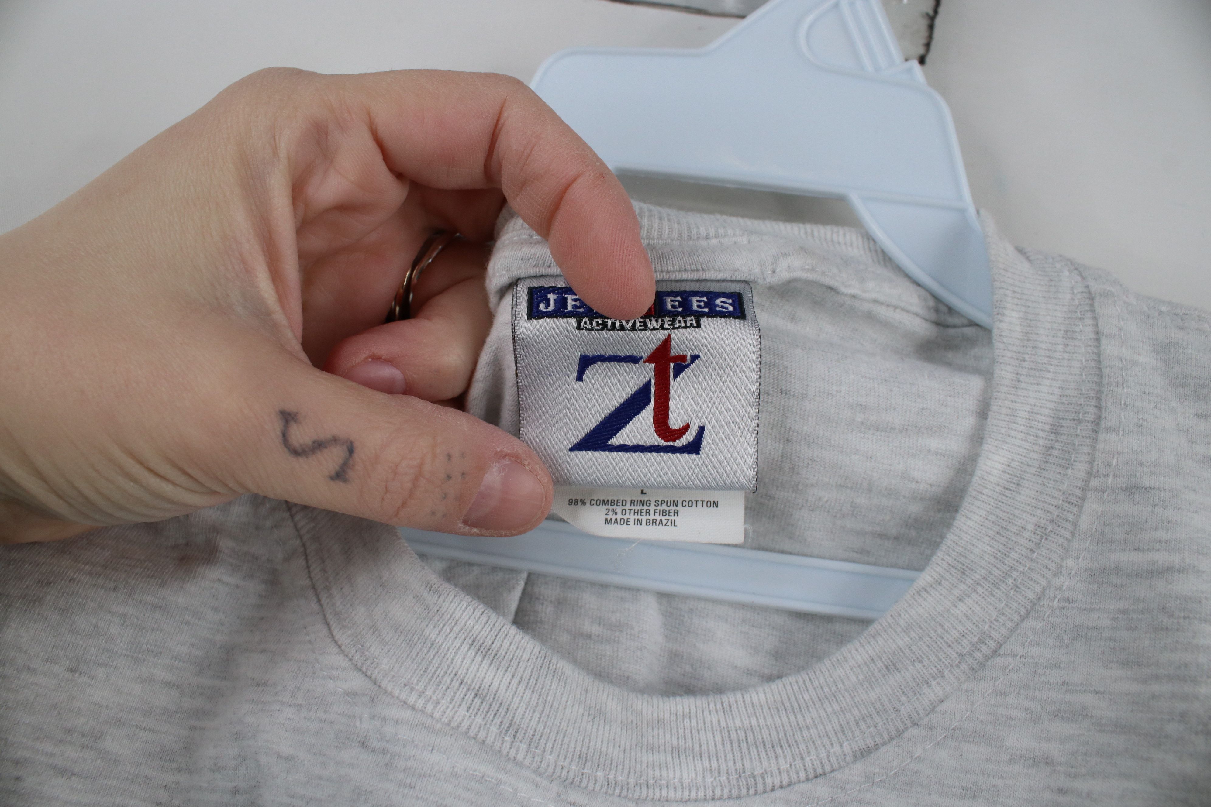 Vintage Vintage 90s Streetwear Heavyweight T-Shirt Heather Gray Size US L / EU 52-54 / 3 - 8 Thumbnail