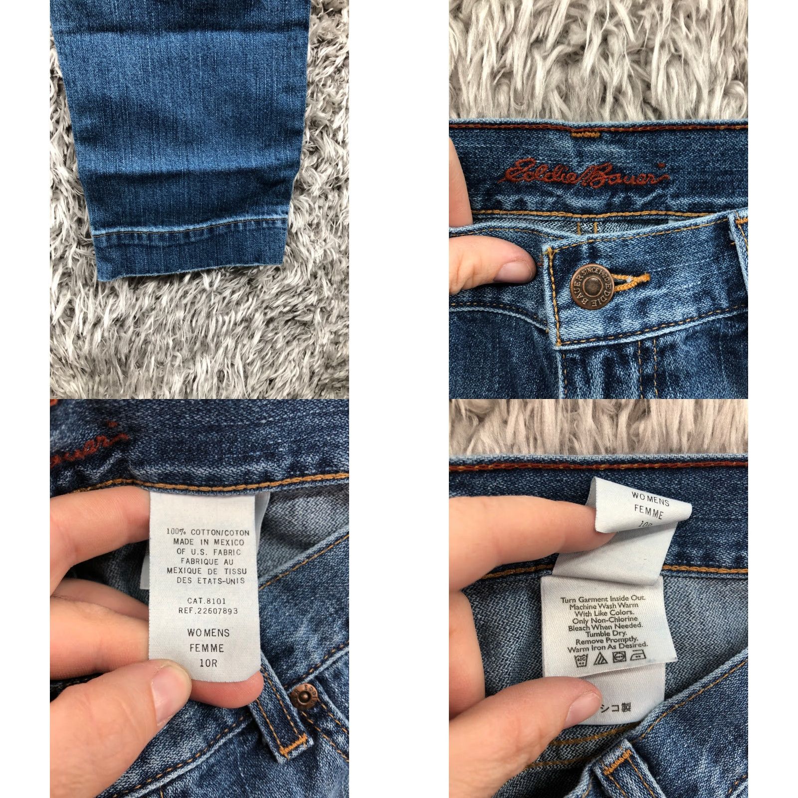 Eddie Bauer Eddie Bauer Jeans Size 10 Womens Mid Rise Dark Wash Blue Denim Capri Shirt? Size 32" / US 10 / IT 46 - 8 Thumbnail