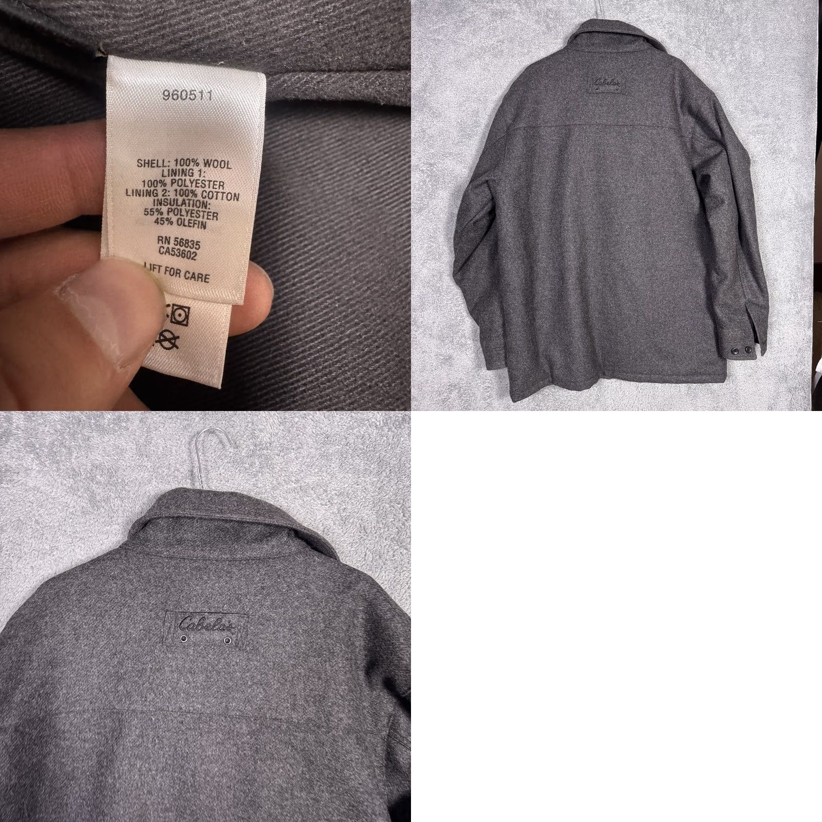 Vintage Cabelas Wool Coat Mens XLT Thinsulate Ultra Chore Barn Field Quilted Hunt 100% Size US XL / EU 56 / 4 - 9 Thumbnail