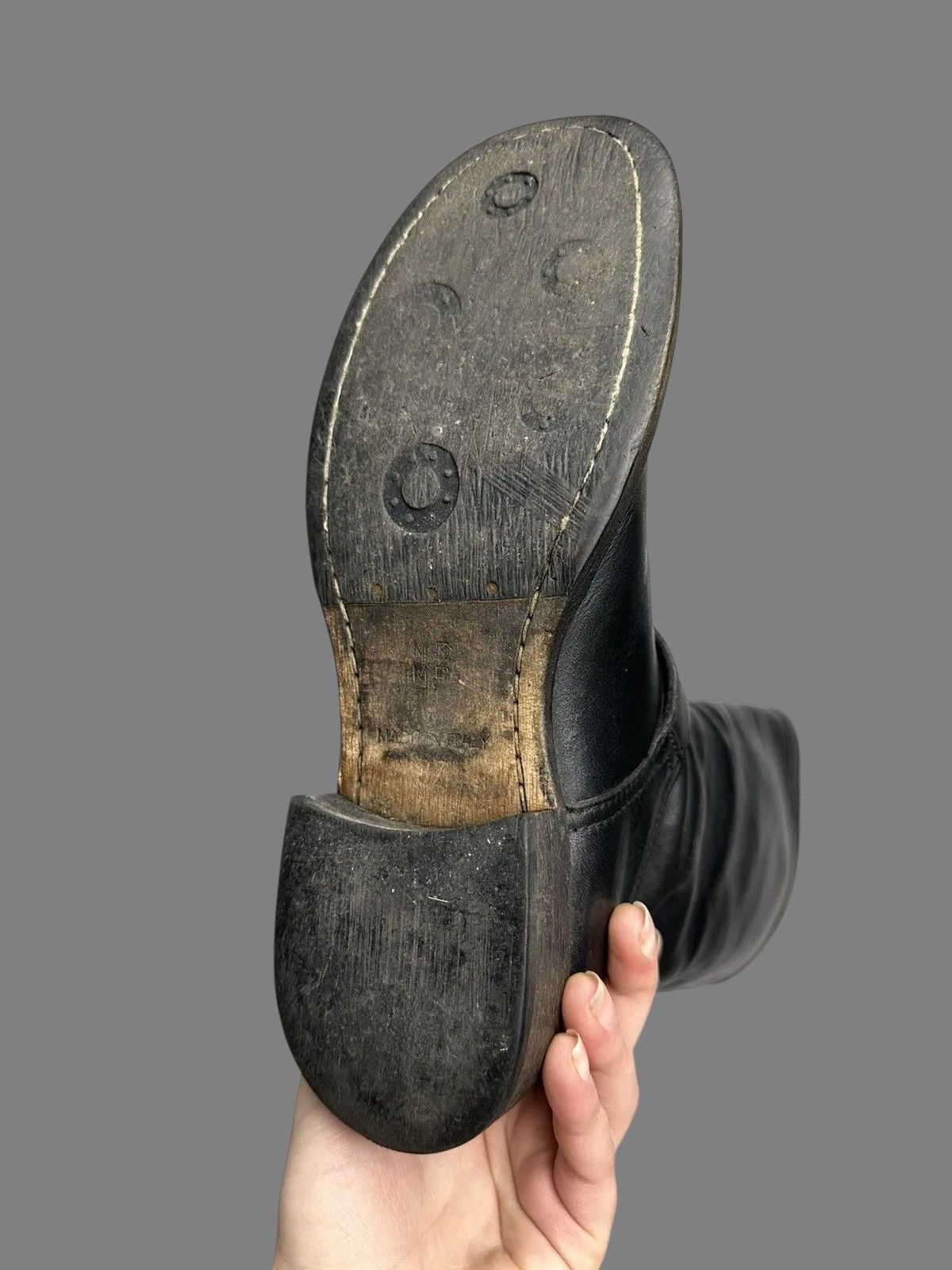 A.S.98 MoMA Black Leather Boots Minimalist Classic Vintage Style Size US 7 / IT 37 - 10 Thumbnail